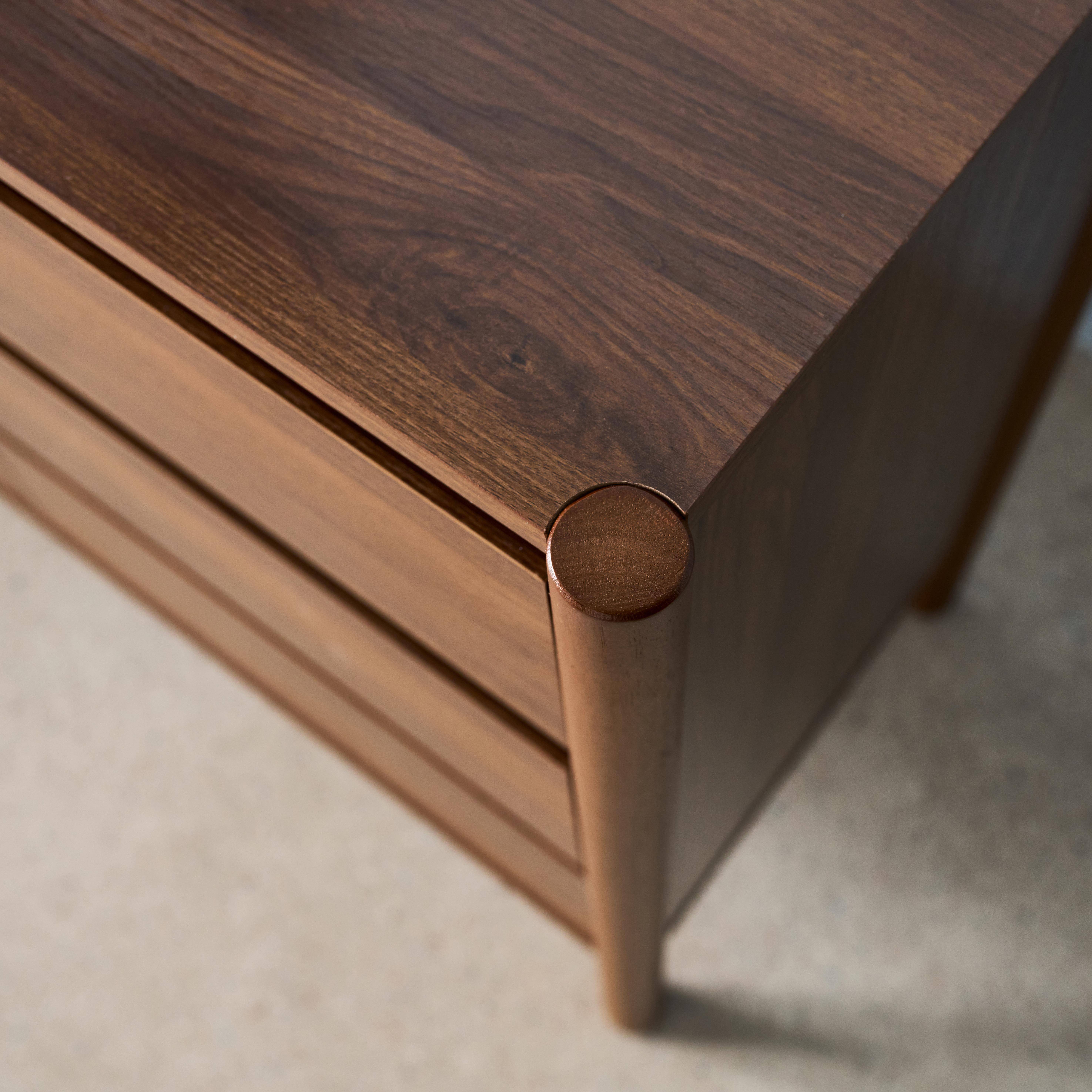 Aparador con 2 puertas y 3 cajones, 150cm, Harmony, Nogal, 150x42x78 cm Photo5