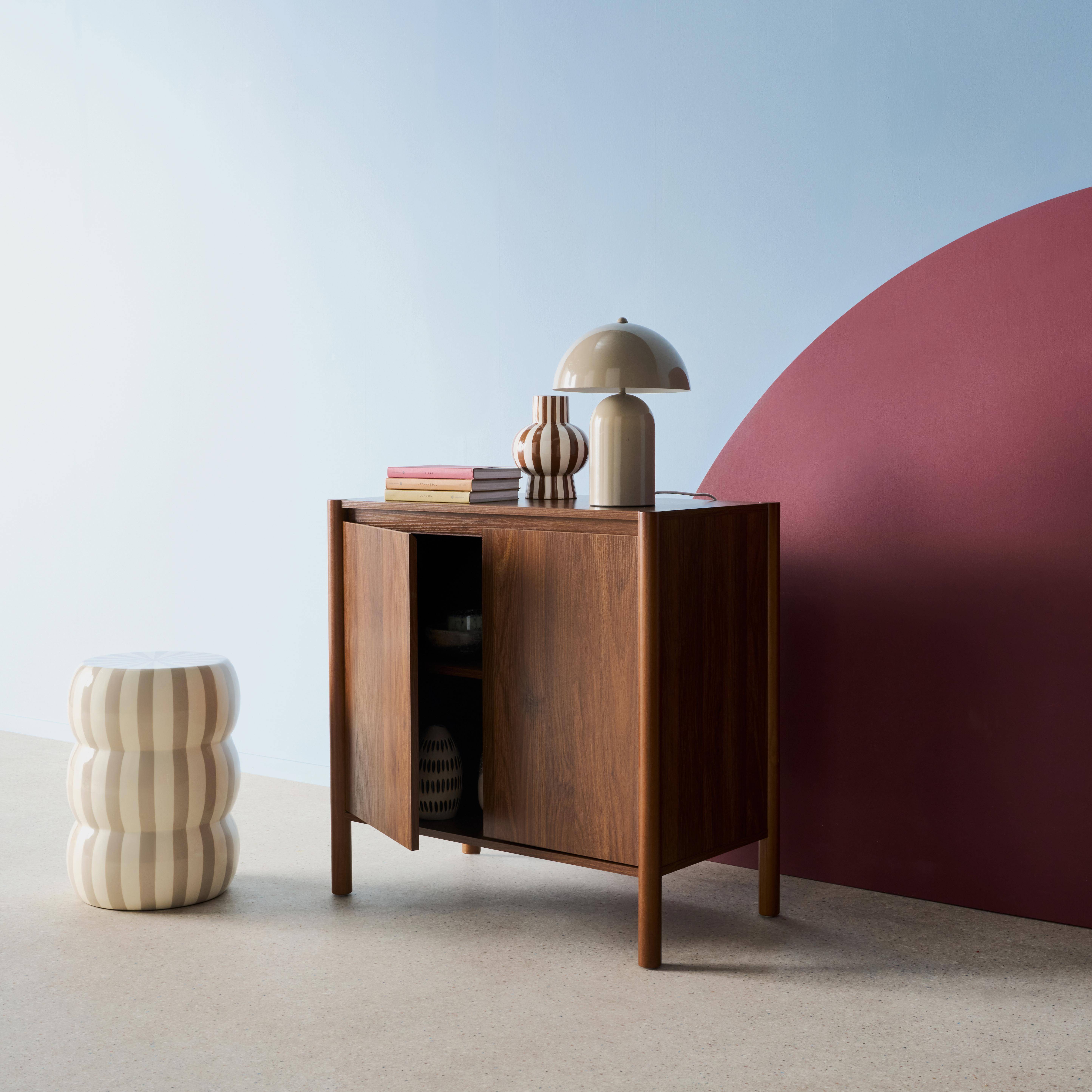 Aparador em décor madeira de 2 portas, 80cm, Harmony, Madeira de nogueira, 80x42x78 cm,sweeek,Photo4