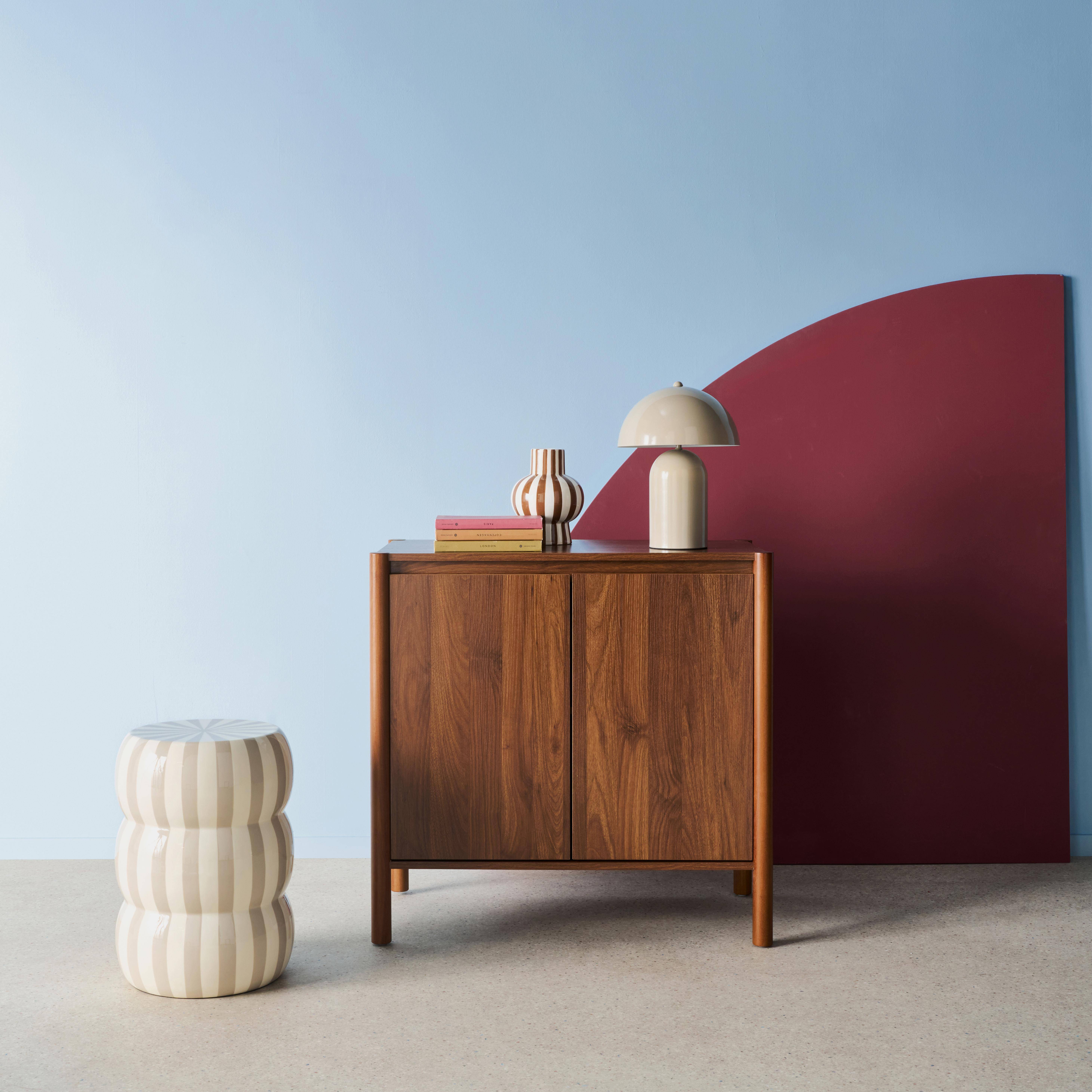 Aparador em décor madeira de 2 portas, 80cm, Harmony, Madeira de nogueira, 80x42x78 cm,sweeek,Photo1