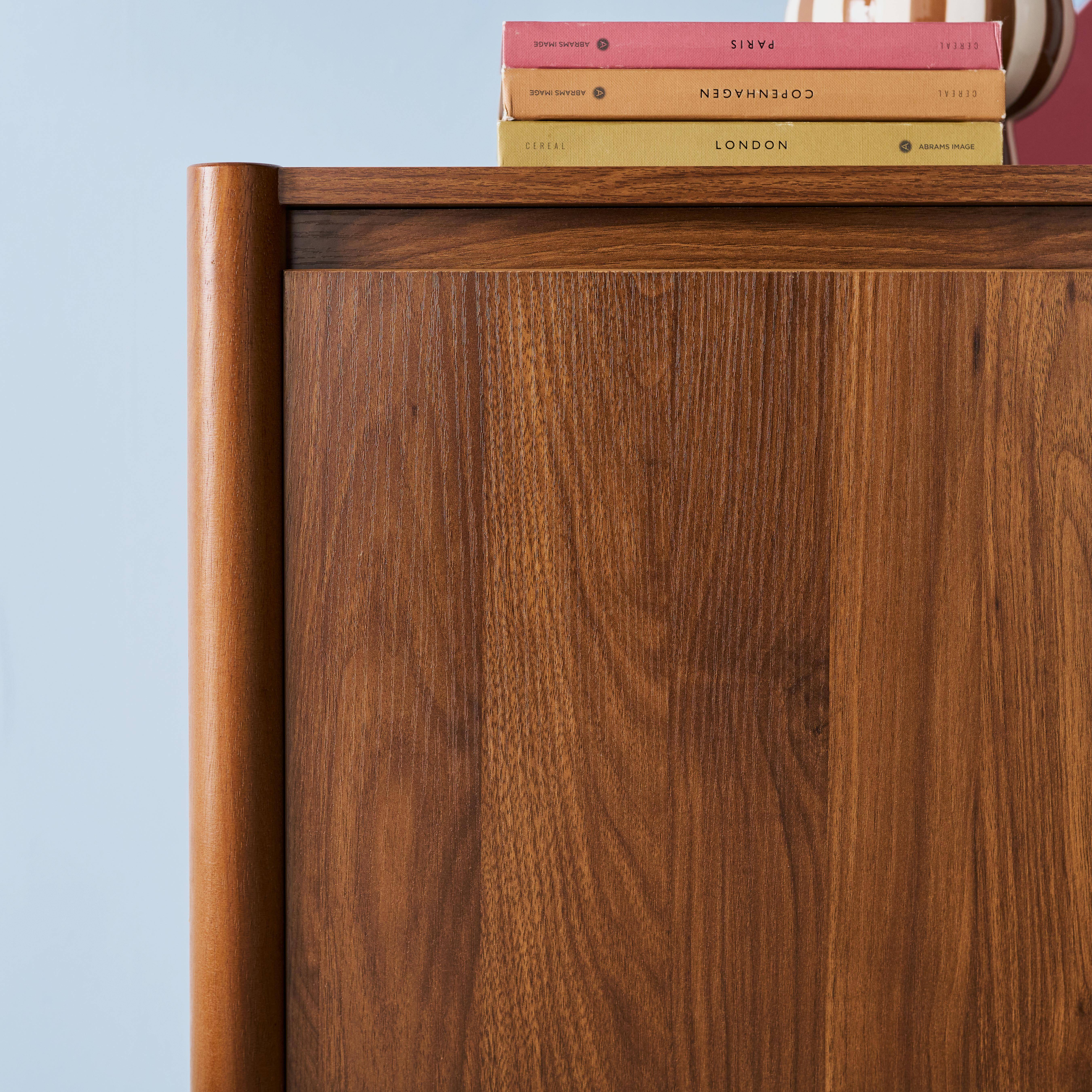 Aparador em décor madeira de 2 portas, 80cm, Harmony, Madeira de nogueira, 80x42x78 cm Photo7