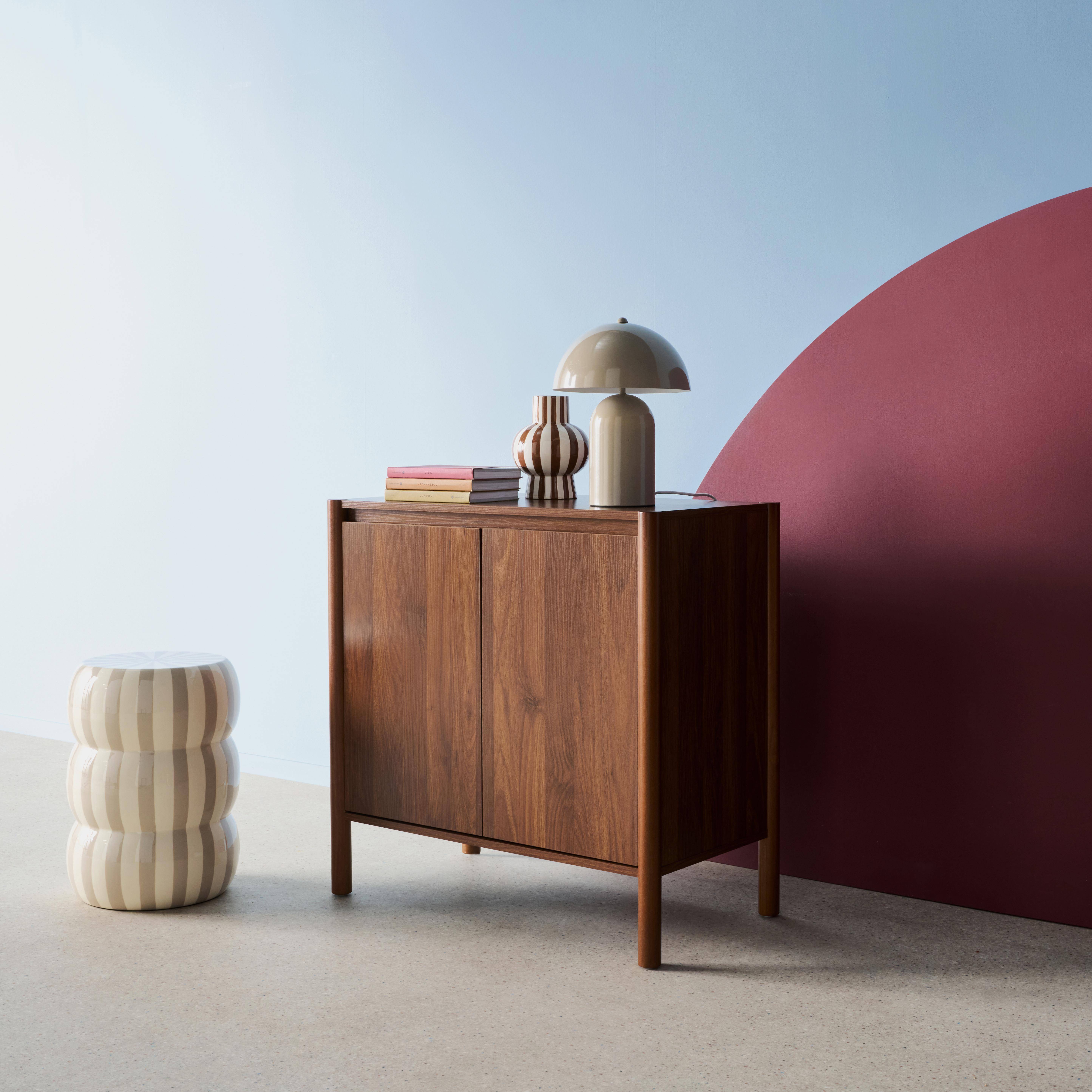 Aparador em décor madeira de 2 portas, 80cm, Harmony, Madeira de nogueira, 80x42x78 cm,sweeek,Photo3