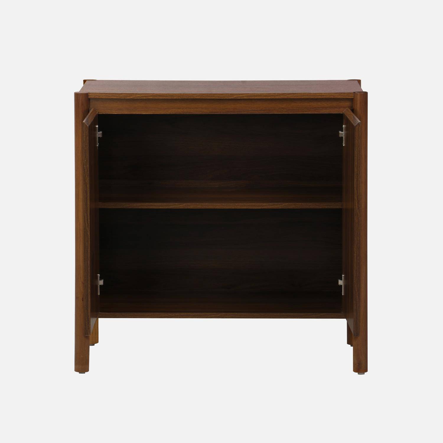Buffet décor bois 2 portes noyer - 80 x 42 x 78,5 cm - Harmony,sweeek,Photo3