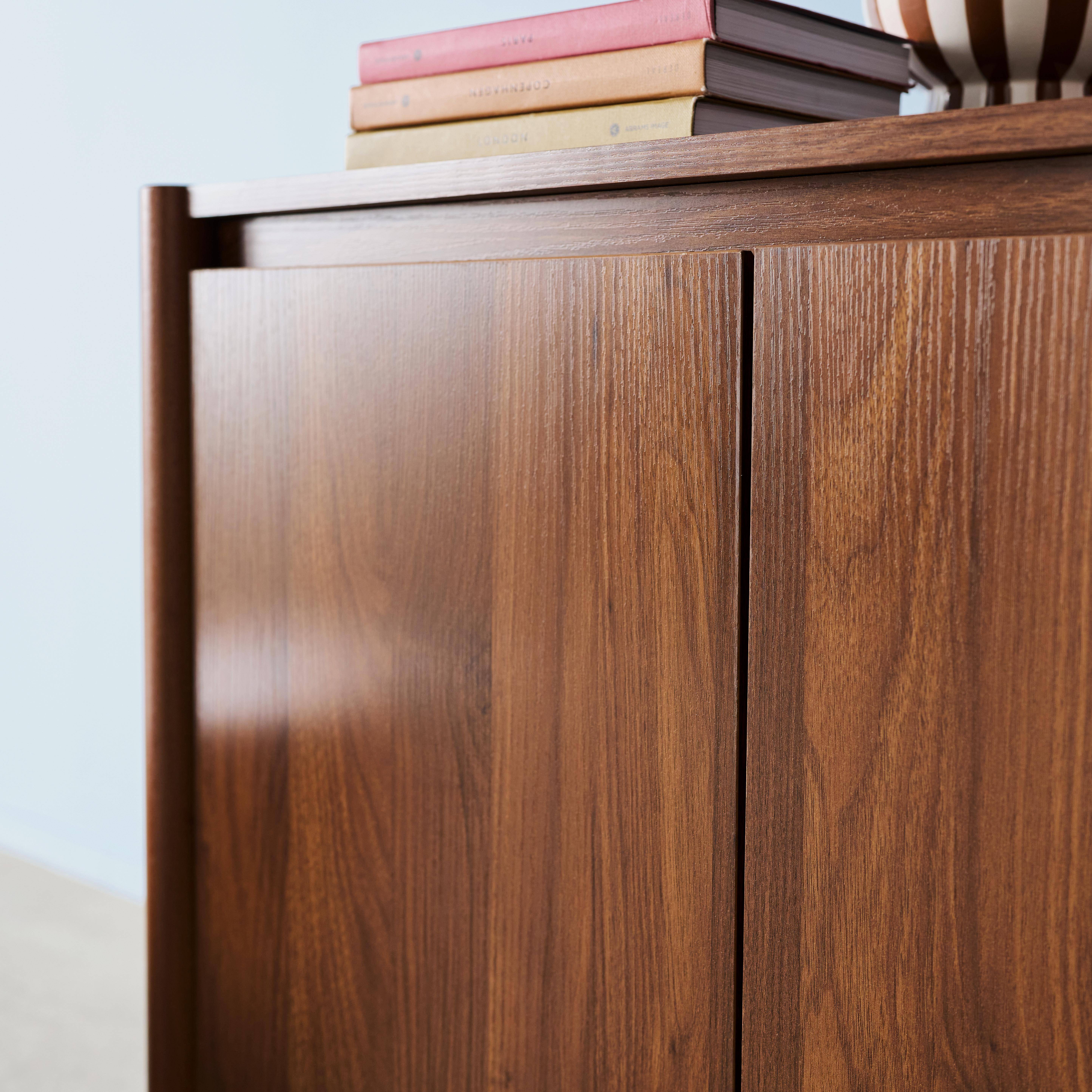 Aparador em décor madeira de 2 portas, 80cm, Harmony, Madeira de nogueira, 80x42x78 cm,sweeek,Photo6