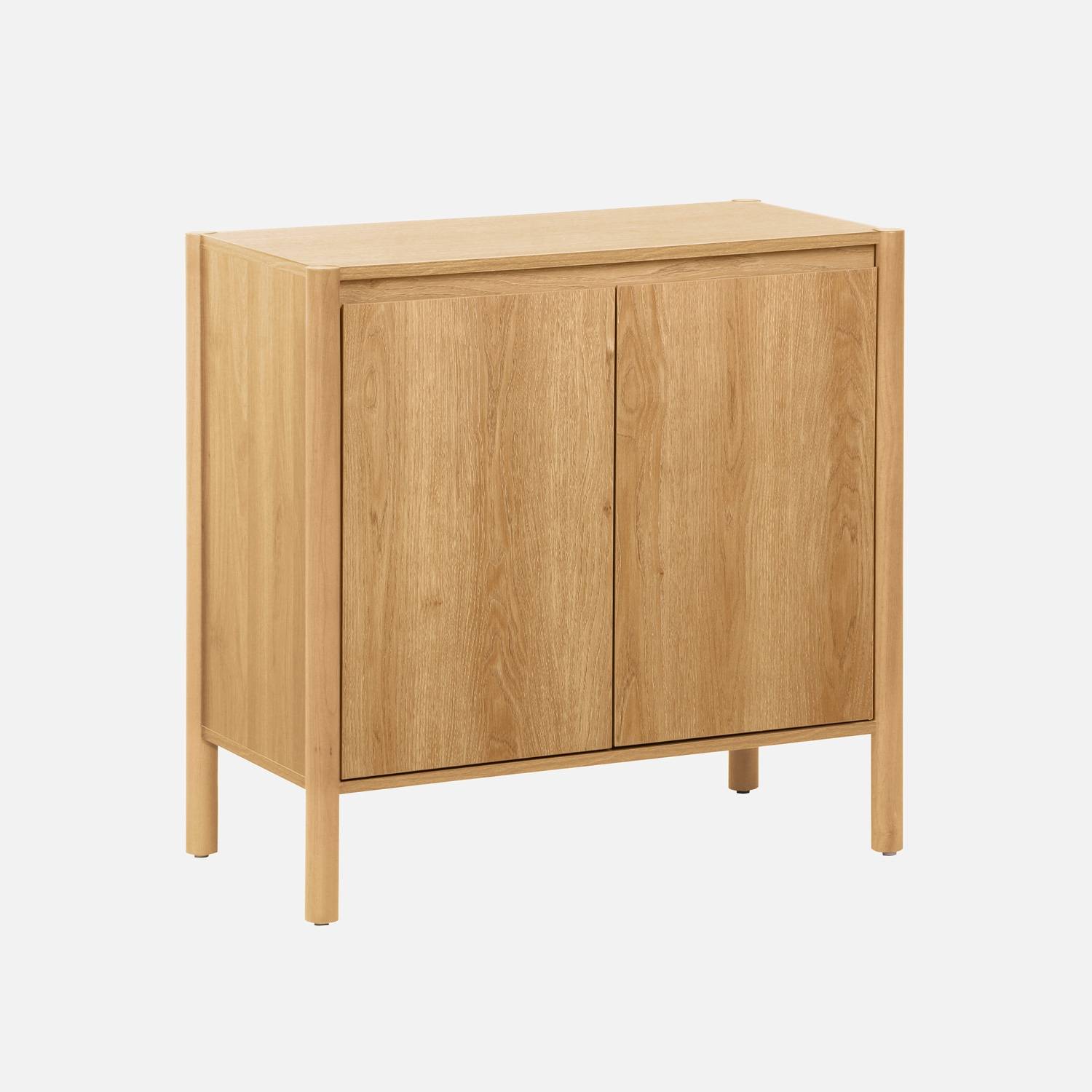 Buffet décor bois 2 portes naturel