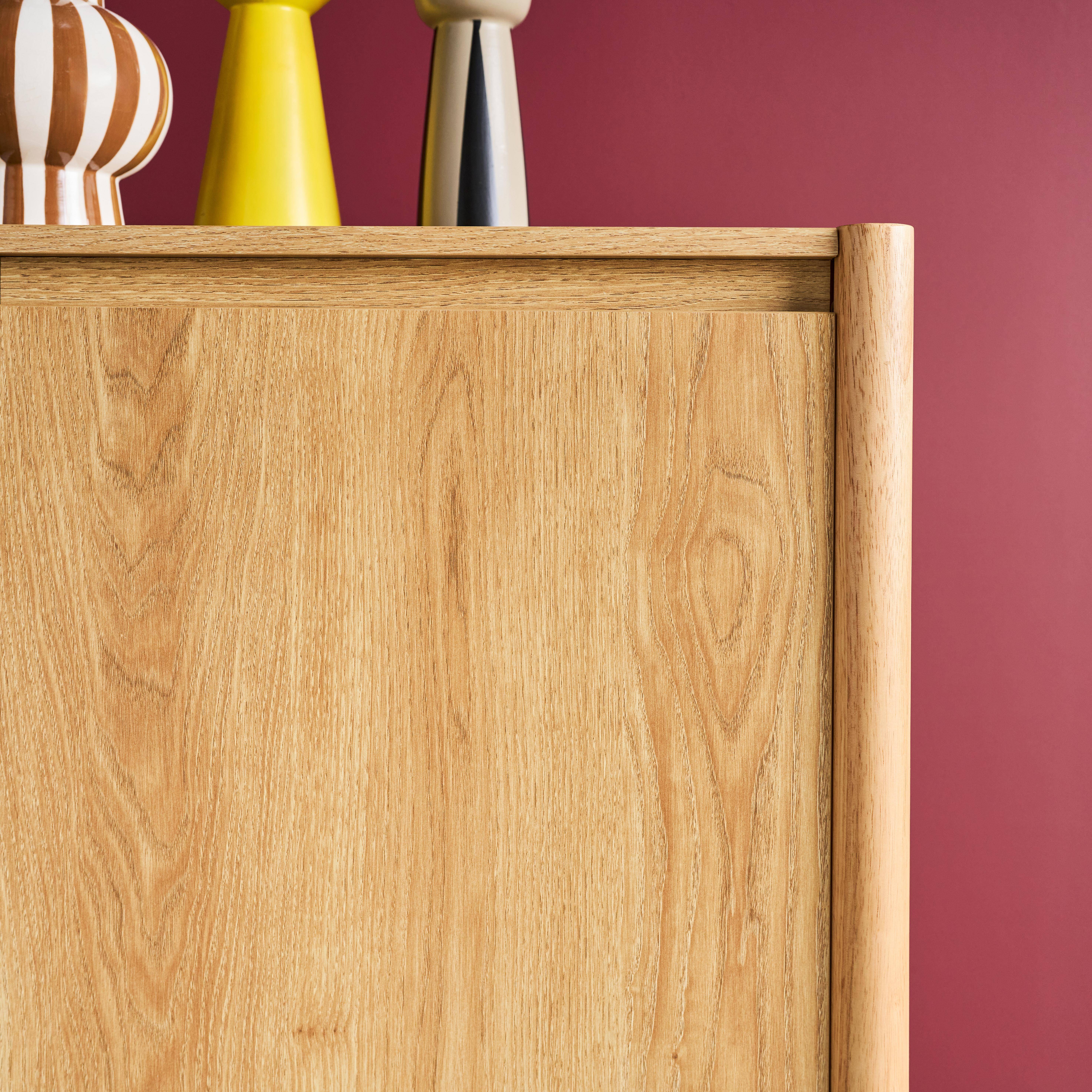 Aparador em decoração madeira de 3 portas, 140cm, Harmony, Natural, 140x42x78 cm Photo5