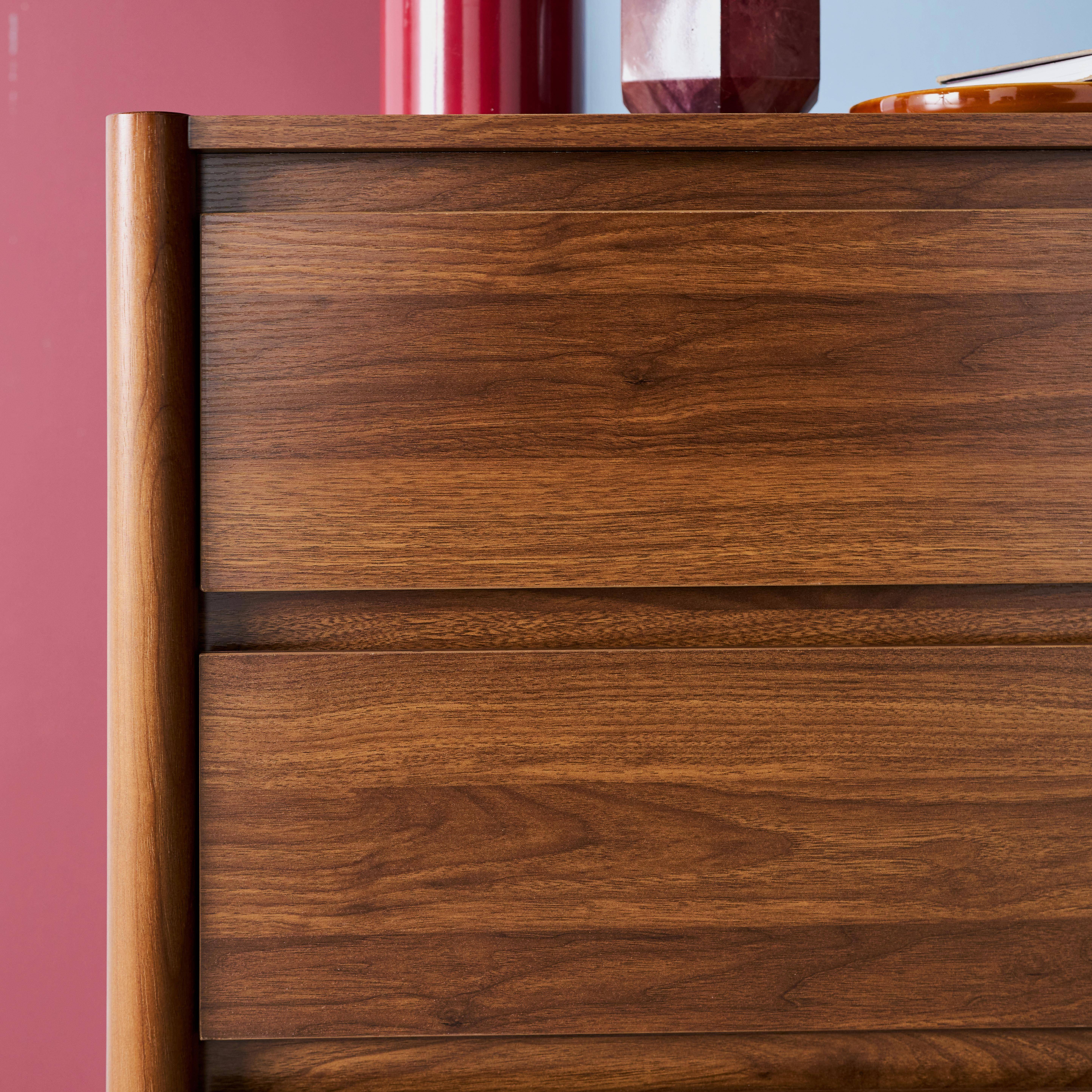Cômoda em decorativa de madeira de 4 gavetas, Harmony, Madeira de nogueira, 80x42x98 cm Photo7