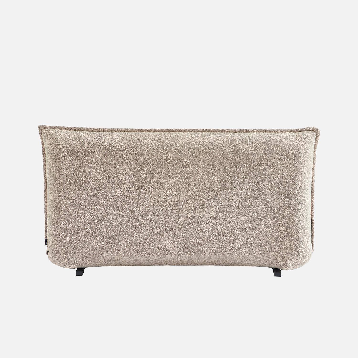 Sofá-cama conversível boucle texturado, 2 lugares, Fleeep, Beige, 200x120x66 cm Photo3