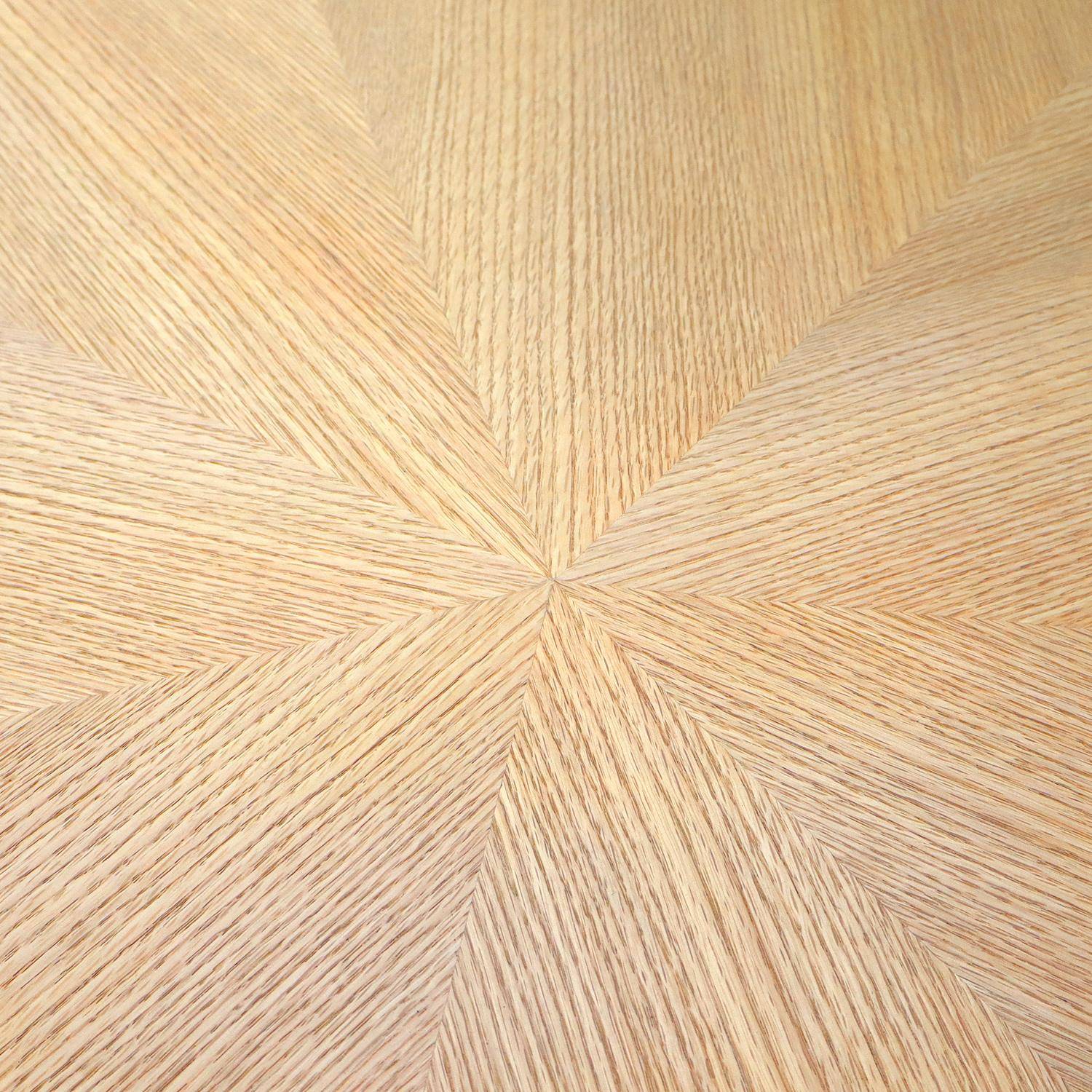 Table à manger ovale bois d'hévéa et placage chêne 6 places naturel - L 190 x l 100 x H 75 cm - Diane Photo3