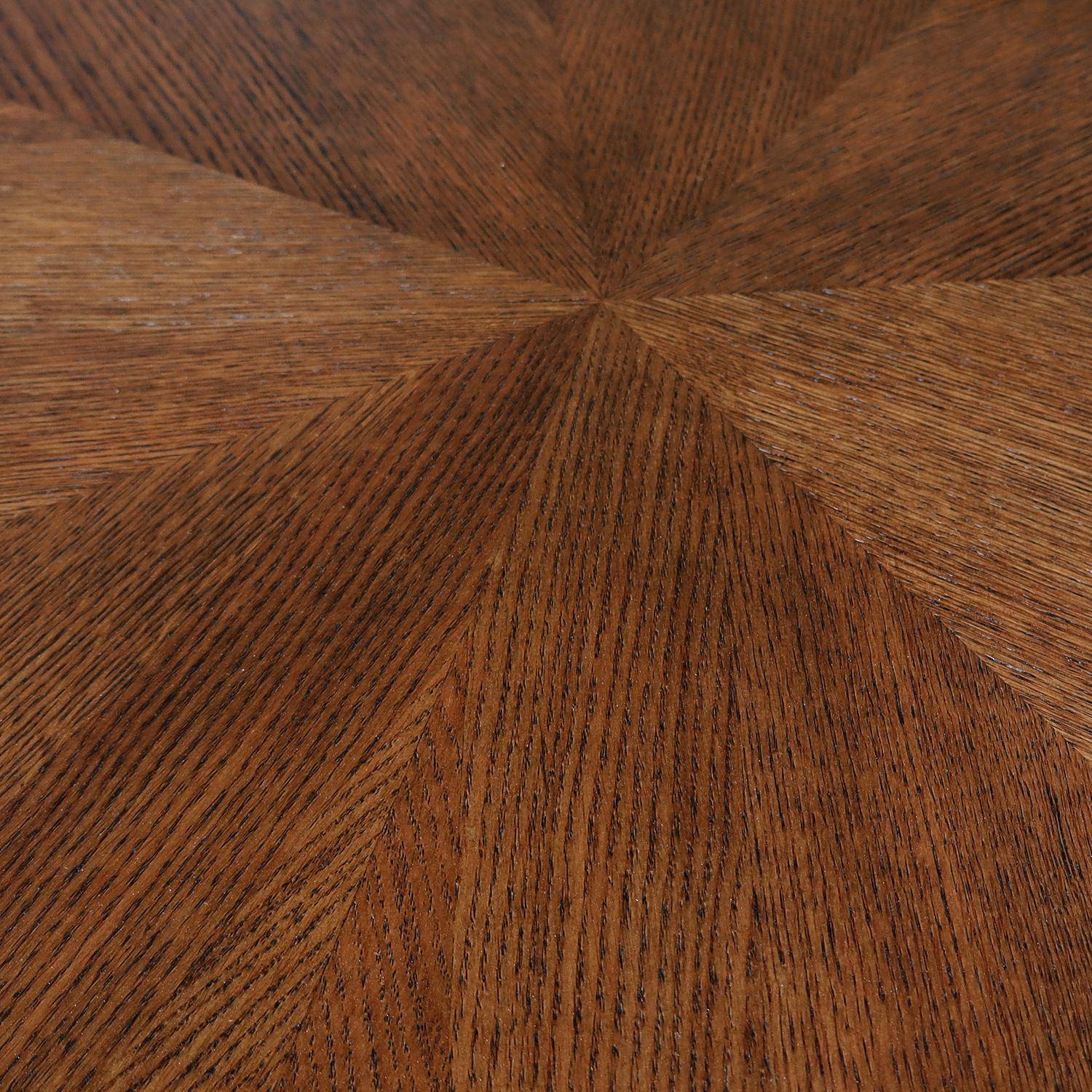 Table à manger ovale bois d'hévéa et placage chêne 6 places noyer - L 190 x l 100 x H 75 cm - Diane Photo3