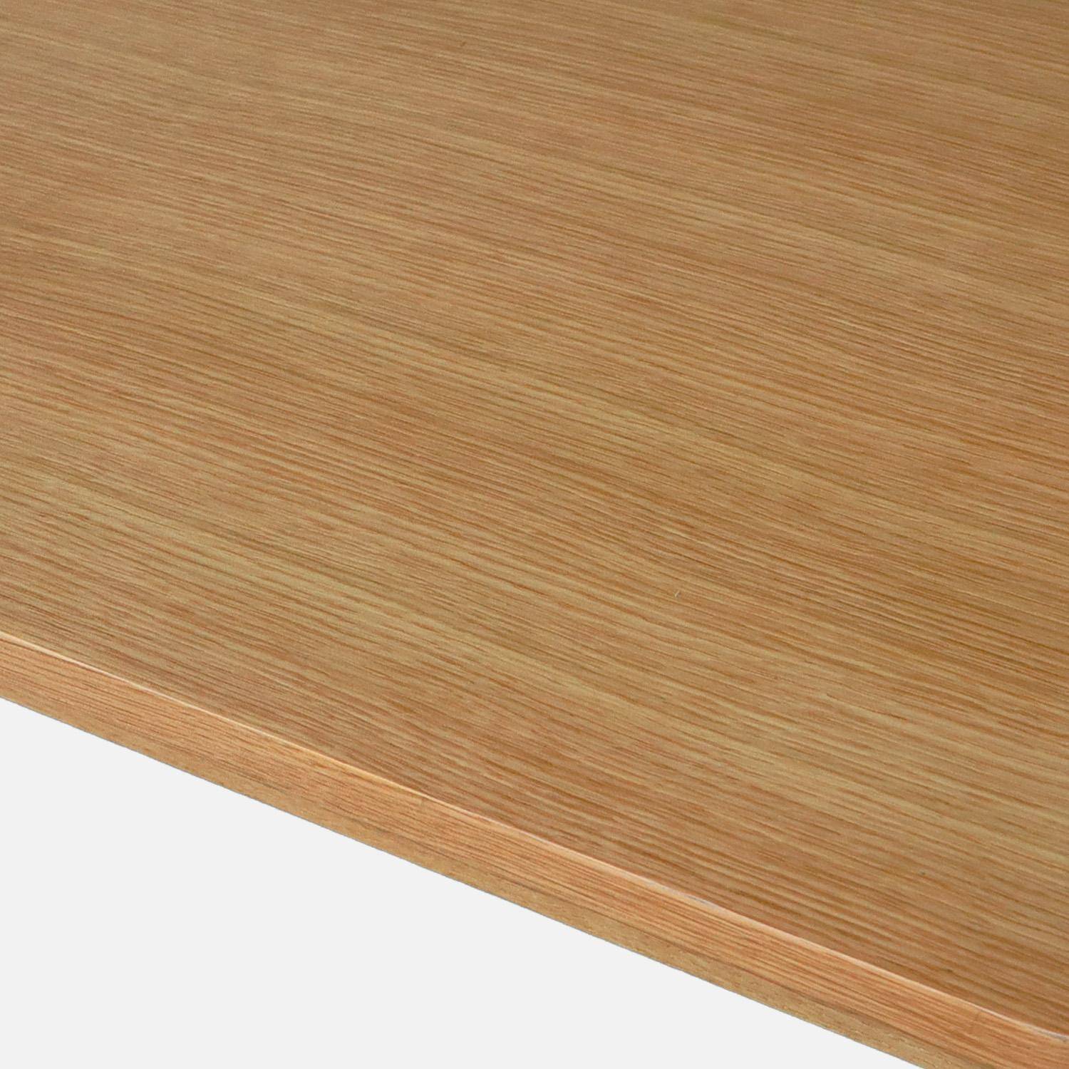 Mesa de comedor rectangular de madera extendible, 6 a 10 plazas, Solene, Natural, 270x100x75 cm Photo5