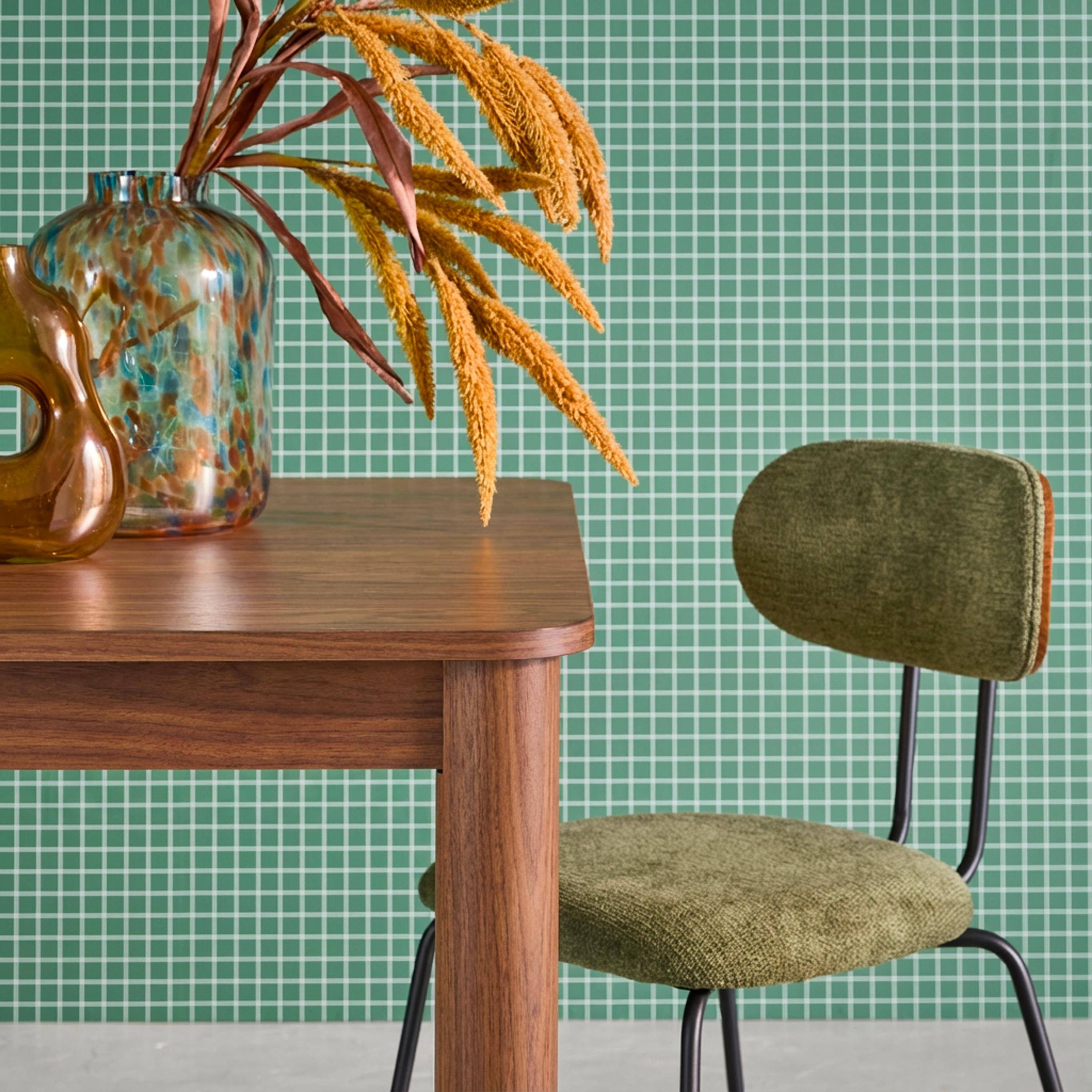 Uitschuifbare rechthoekige eettafel van rubberhout en eikenfineer 6 tot 10 plaatsen walnoot 170/220/270x100x76cm - Solene Photo4