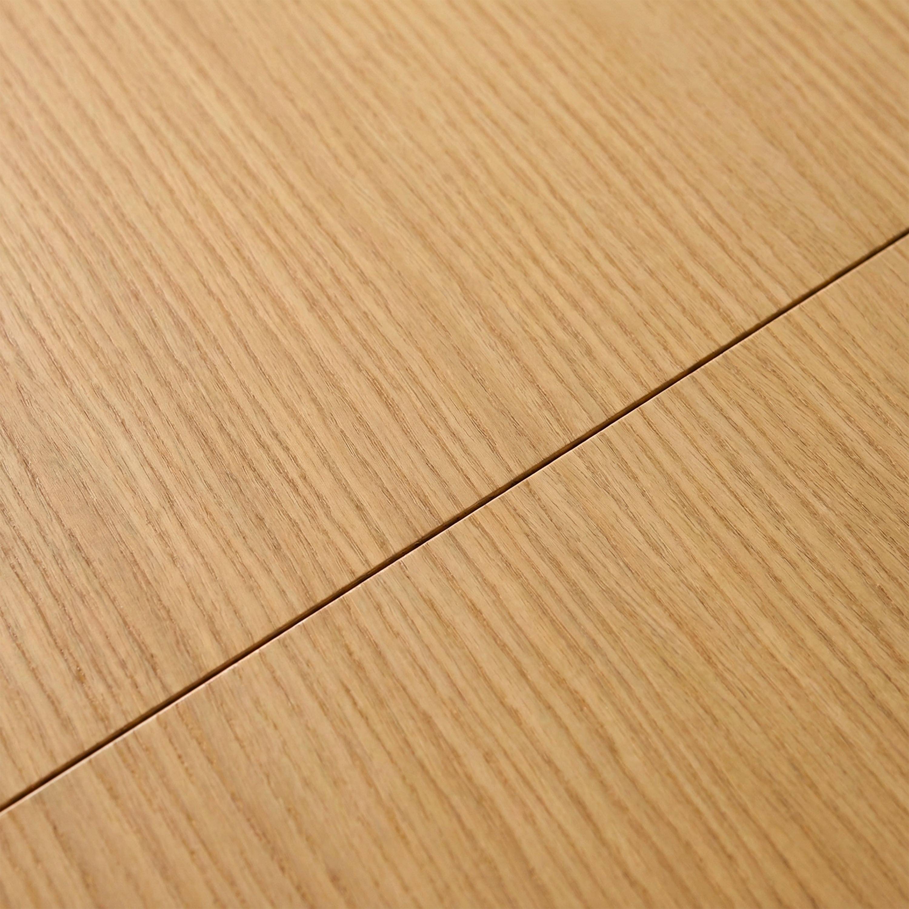 Ovale eetkamertafel uitschuifbaar van rubberhout en eikenfineer 6-8 plaatsen naturel 170/210 x 90 x 76cm - Albane Photo7