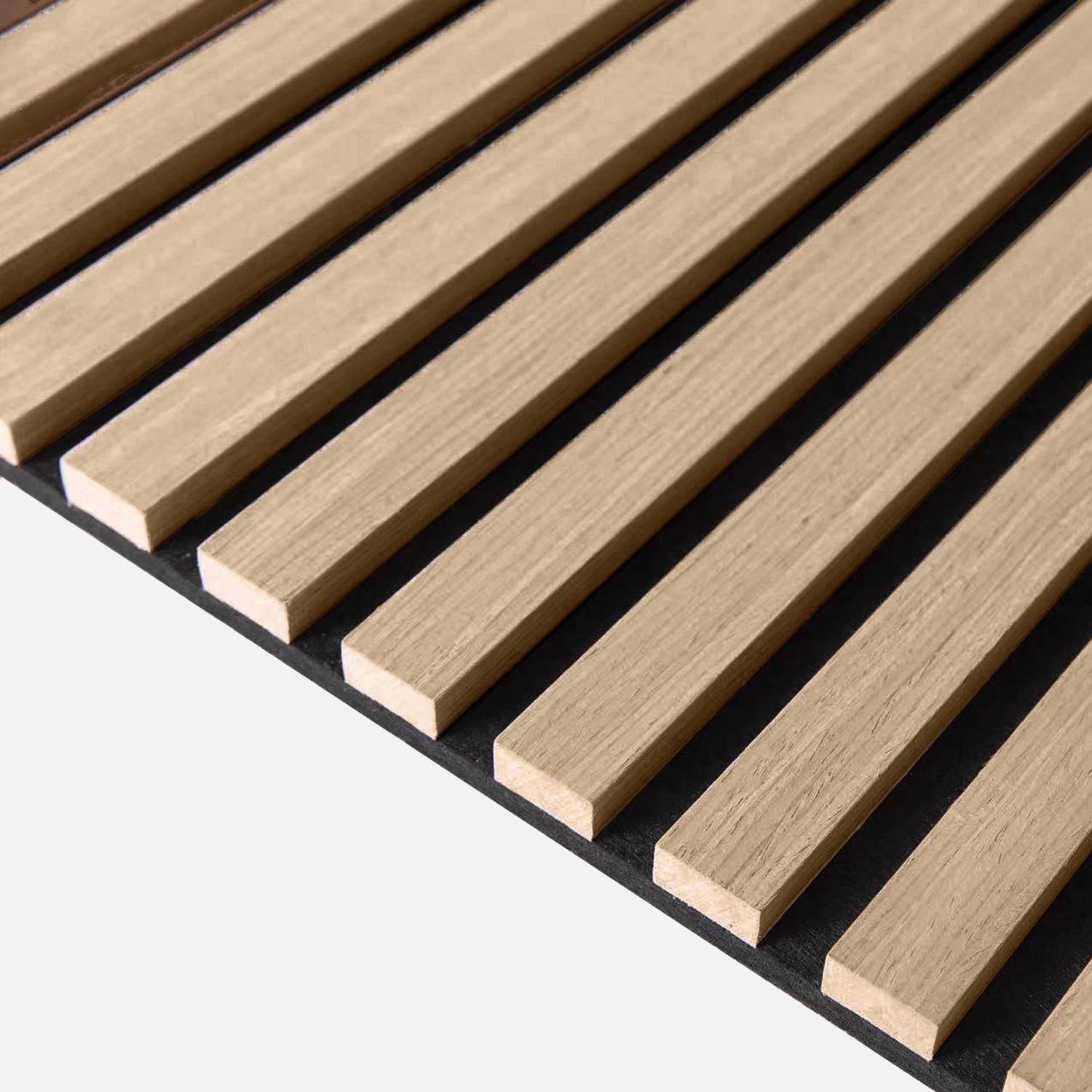2er-Set dekorative Akustikwandpaneele aus Filz und MDF eichenfarben 60x120cm - Kyoto Photo5