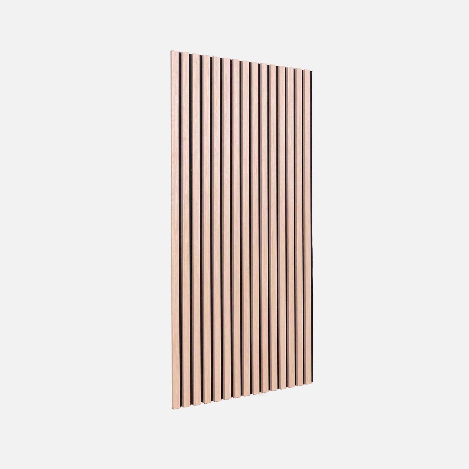 Set de 2 panneaux muraux acoustiques décoratifs en feutrine et MDF chêne 60x120cm - Kyoto Photo6