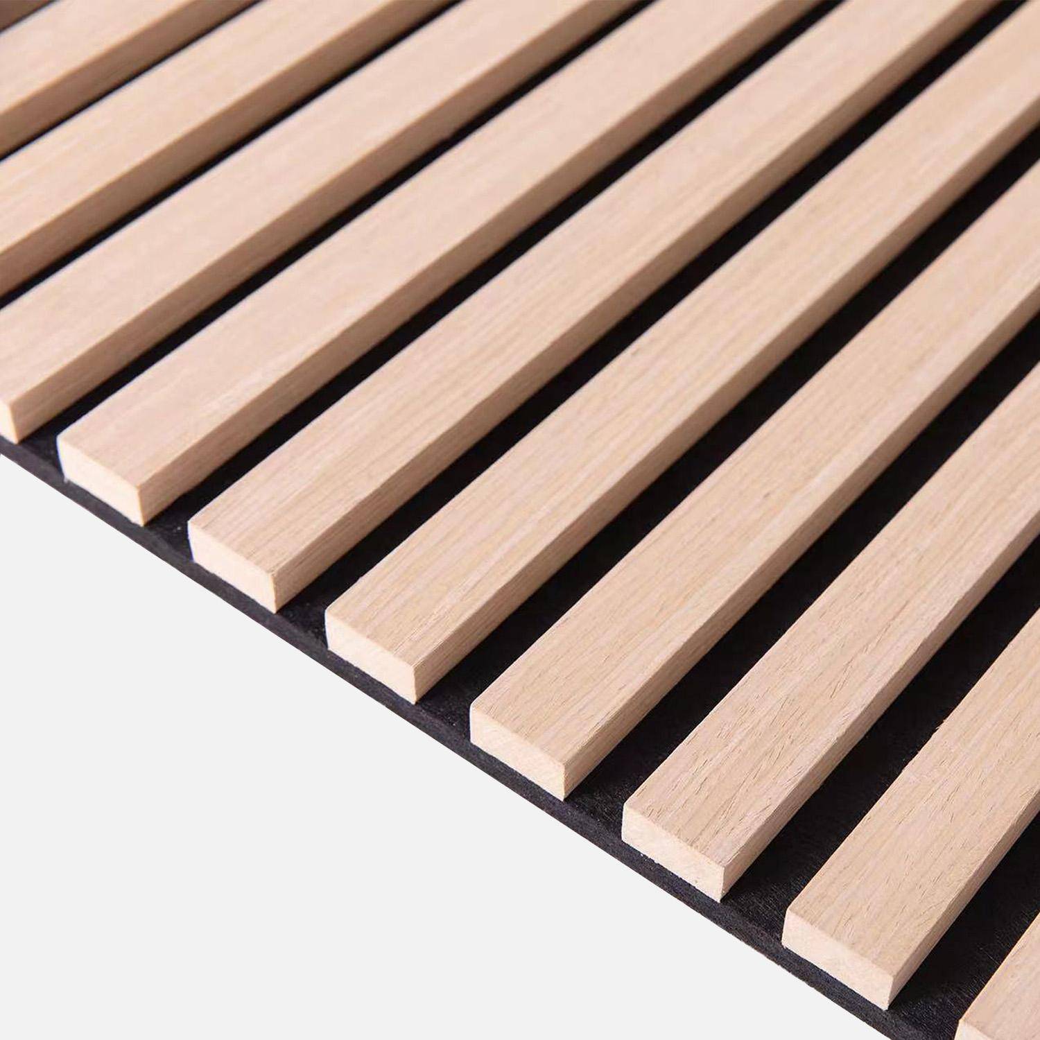 Set de 2 panneaux muraux acoustiques décoratifs en feutrine et MDF chêne 60x120cm - Kyoto,sweeek,Photo7