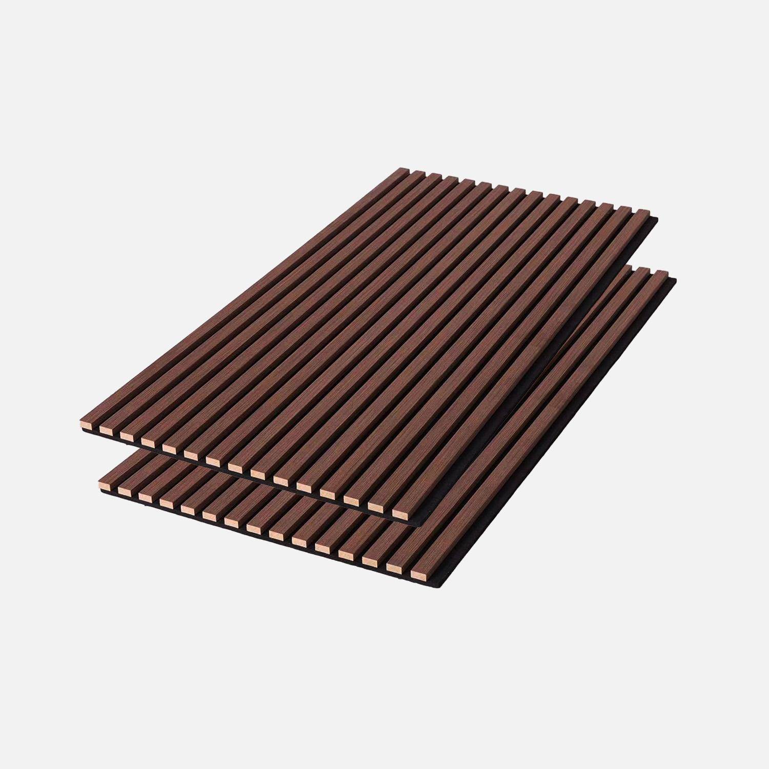 Set de 2 panneaux muraux acoustiques décoratifs en feutrine et MDF noyer 60x120cm - Kyoto Photo5