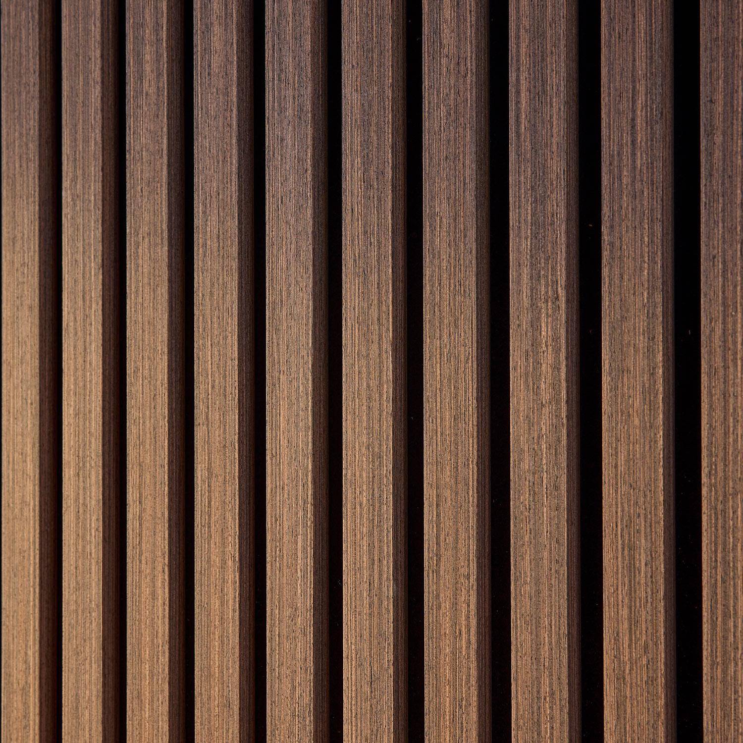 2er-Set dekorative Akustikwandpaneele aus Filz und MDF nussbaumfarben 60x120cm - Kyoto Photo3