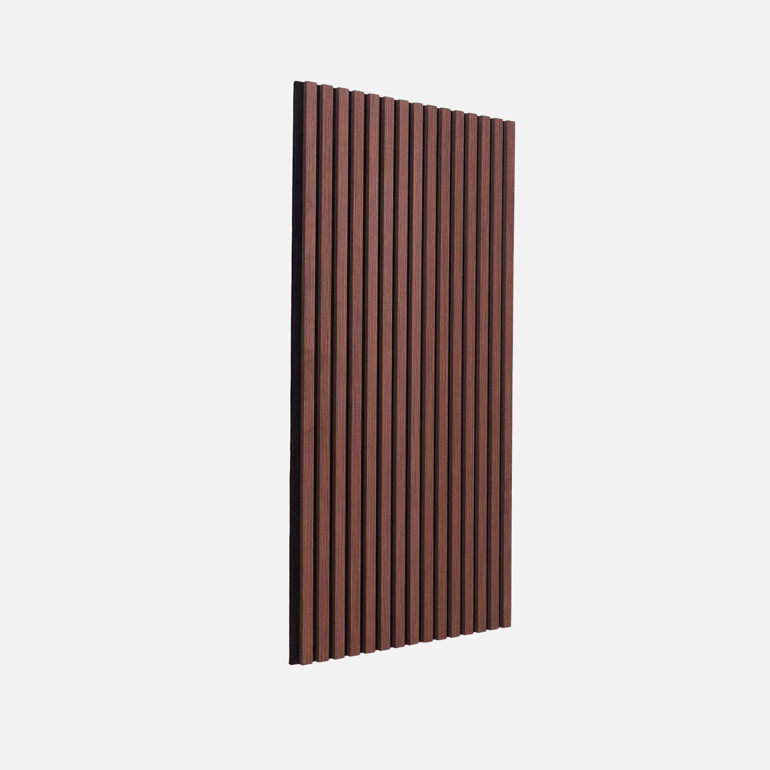 Set de 2 panneaux muraux acoustiques décoratifs en feutrine et MDF noyer 60x120cm - Kyoto,sweeek,Photo6