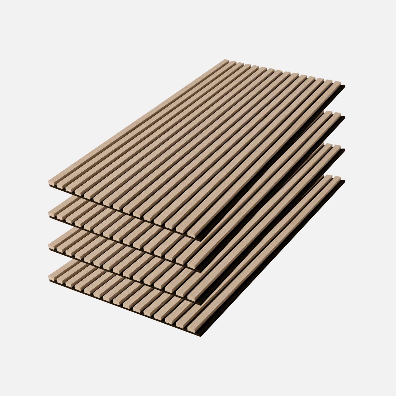 Set of 4 decorative acoustic wall panels oak | sweeek