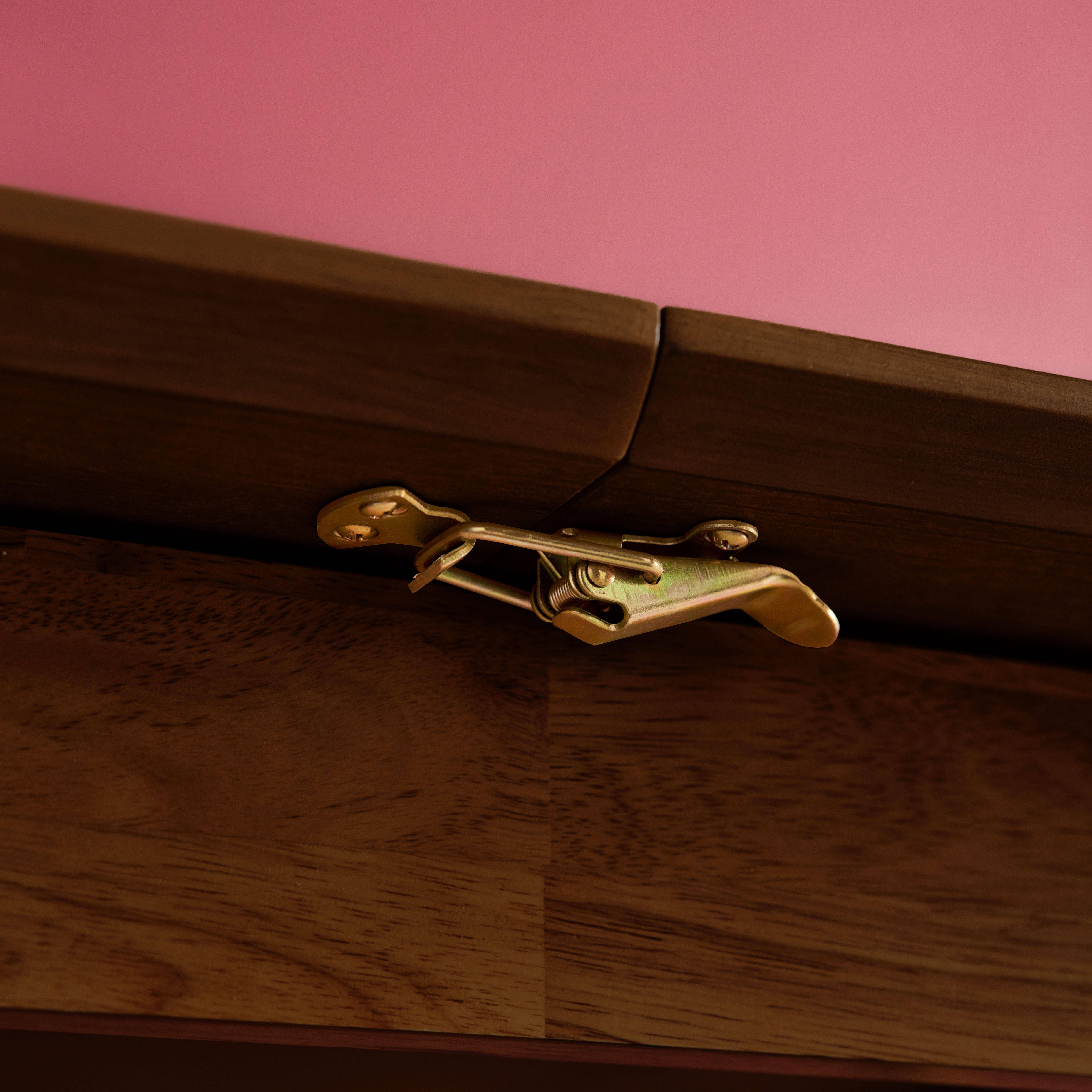 Rechteckiger, ausziehbarer Esstisch Heveaholz und nussbaumfarbenes Eichenfurnier 4-6 Plätze - 110/140 x 100 x 75 cm - Lina Photo8