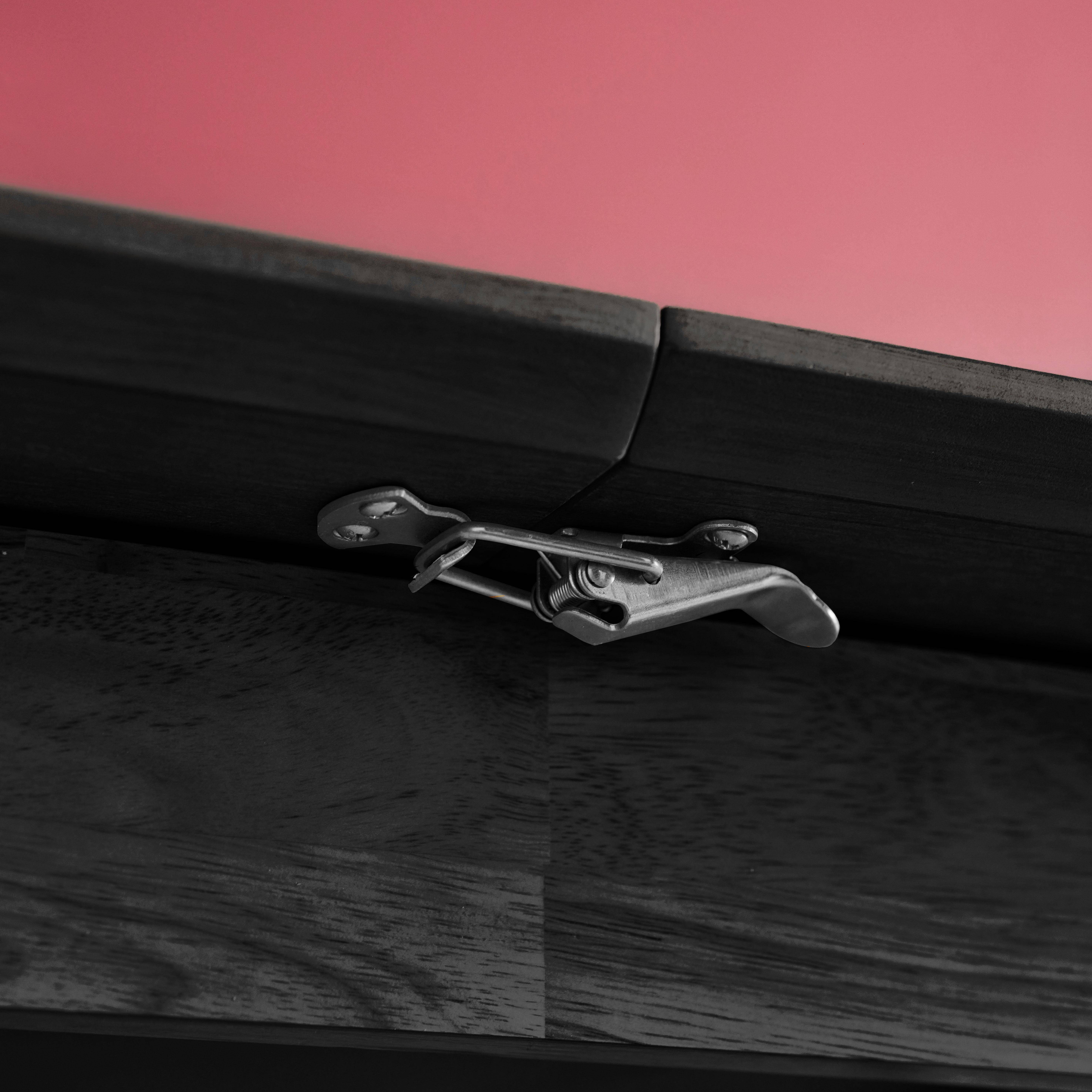 Rechteckiger, ausziehbarer Esstisch Heveaholz und schwarzes Eichenfurnier 4-6 Plätze - 110/140 x 100 x 75 cm - Lina Photo8