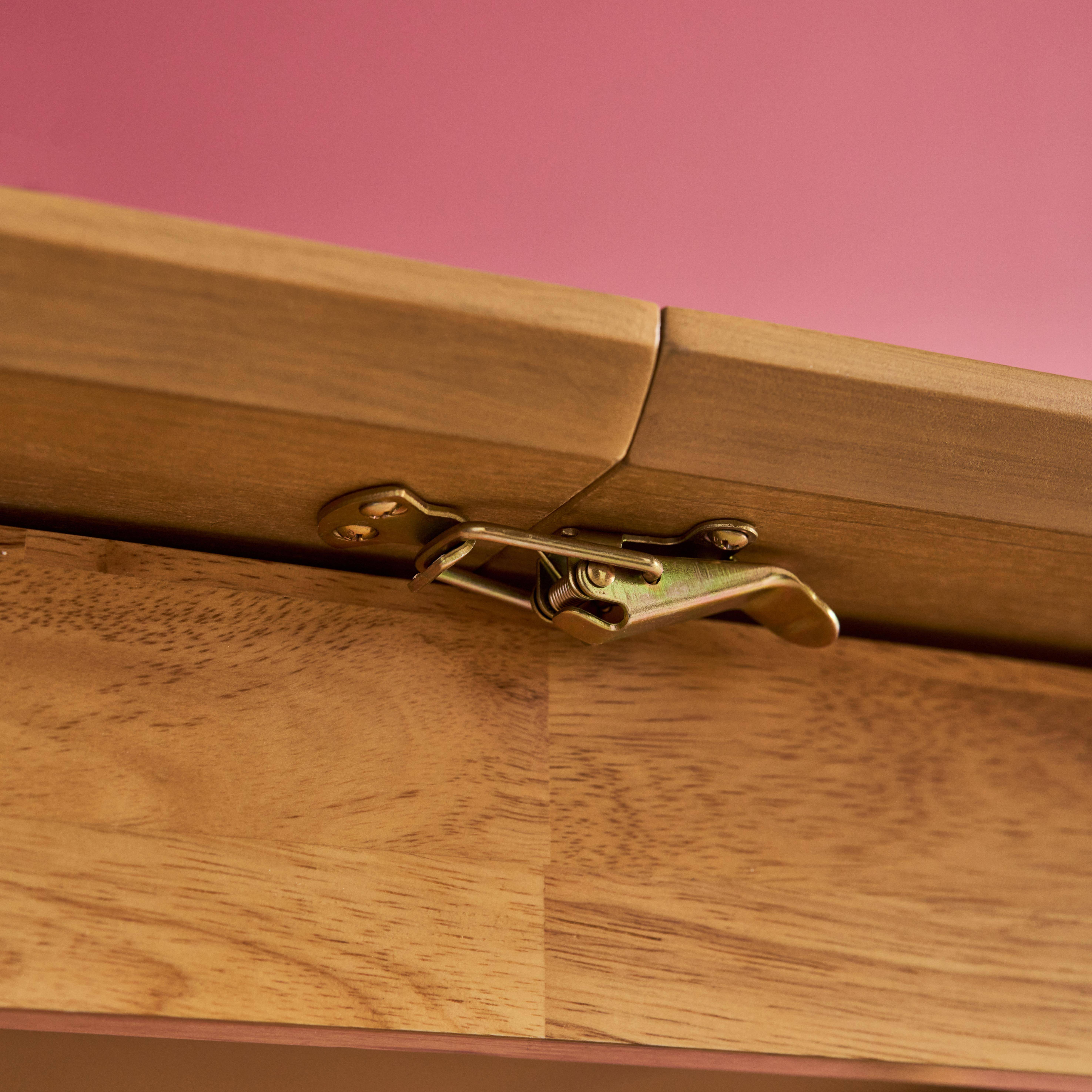 Ovaler ausziehbarer Esszimmer-Tisch Heveaholz und Eichenfurnier naturfarben, für 4-6 Personen 110 / 140 x 100 x 75 cm - Lisa,sweeek,Photo7