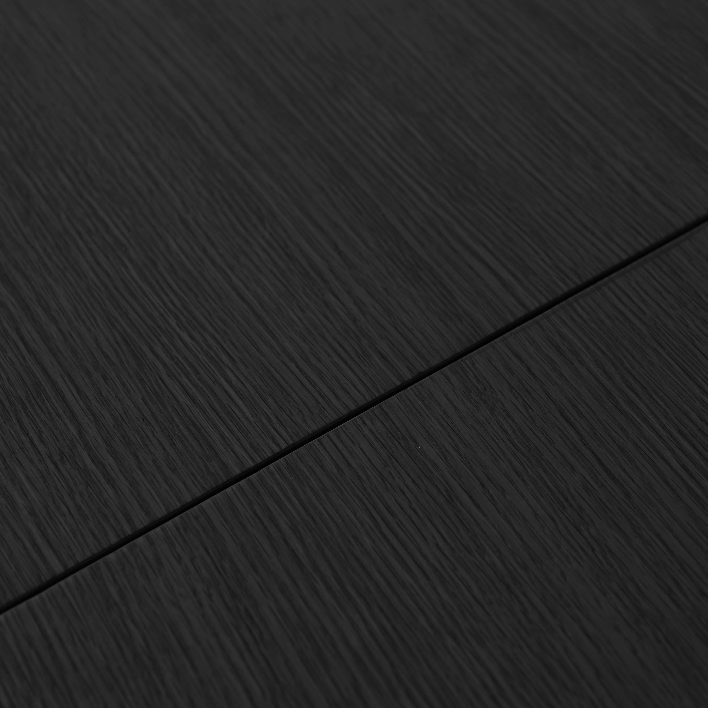 Oval extendable dining table rubberwood and oak veneer 4-6 seats, Black, 140x100x75 cm - Lisa,sweeek,Photo7