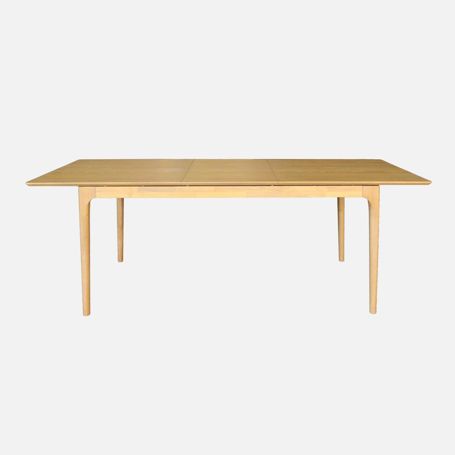 Mesa de comedor rectangular extensible de madera, 6-8 plazas, Elena, Natural, 210x90x76 cm Photo5