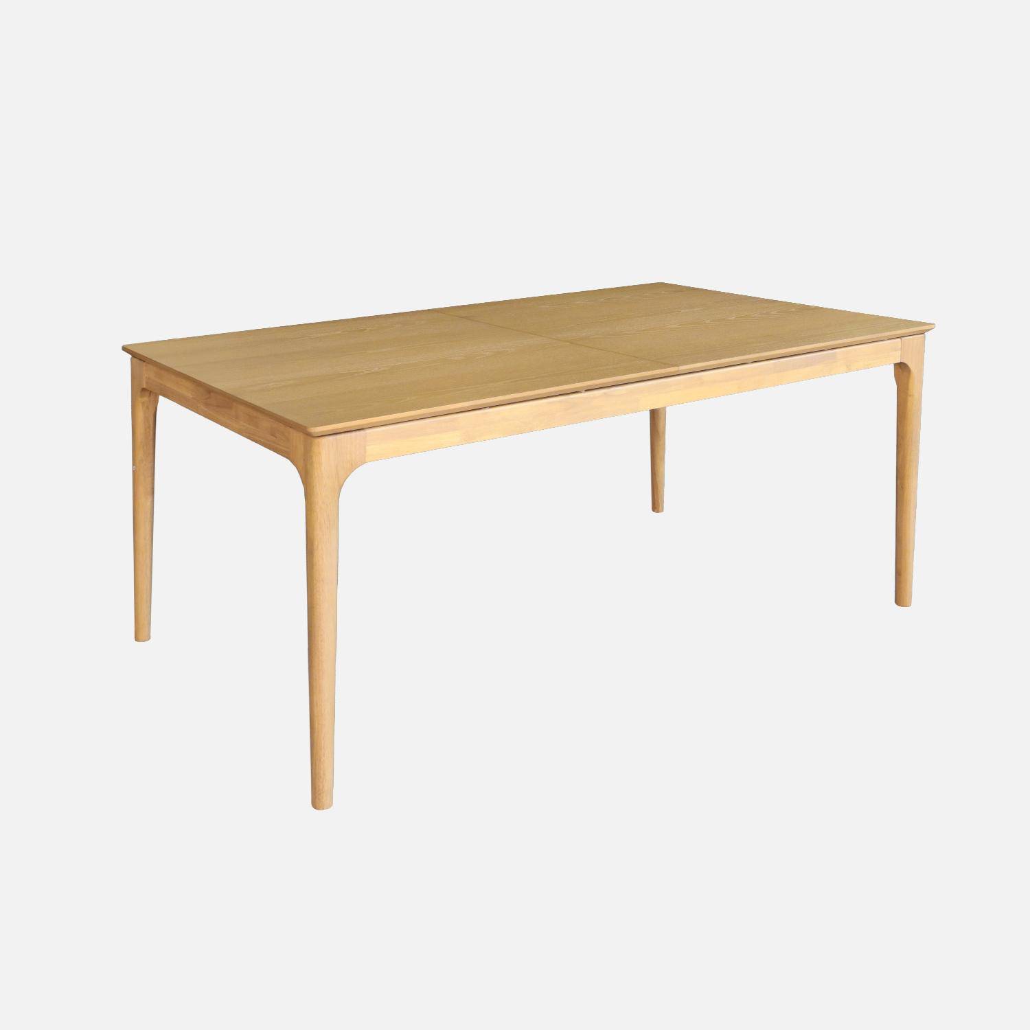 Mesa de comedor rectangular extensible de madera, 6-8 plazas, Elena, Natural, 210x90x76 cm,sweeek,Photo3