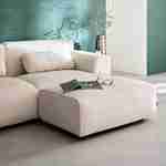 Pouf, module pour canapé, repose-pieds pour canapé 3 places en velours côtelé crème, L 102 x P 70 x H 41cm - Wallas Photo1 Pouf, module pour canapé, repose-pieds pour canapé 3 places en velours côtelé crème, L 102 x P 70 x H 41cm - Wallas Photo1