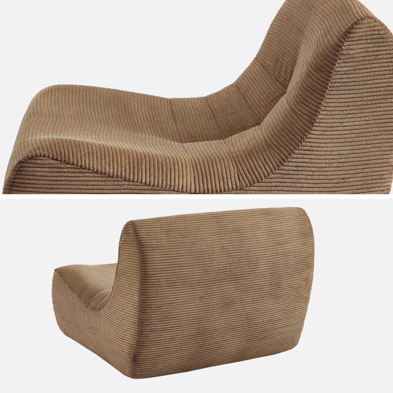 Sillón de pana fina, 1 plaza, Sokol, Pardo, 91x105x72 cm Photo3