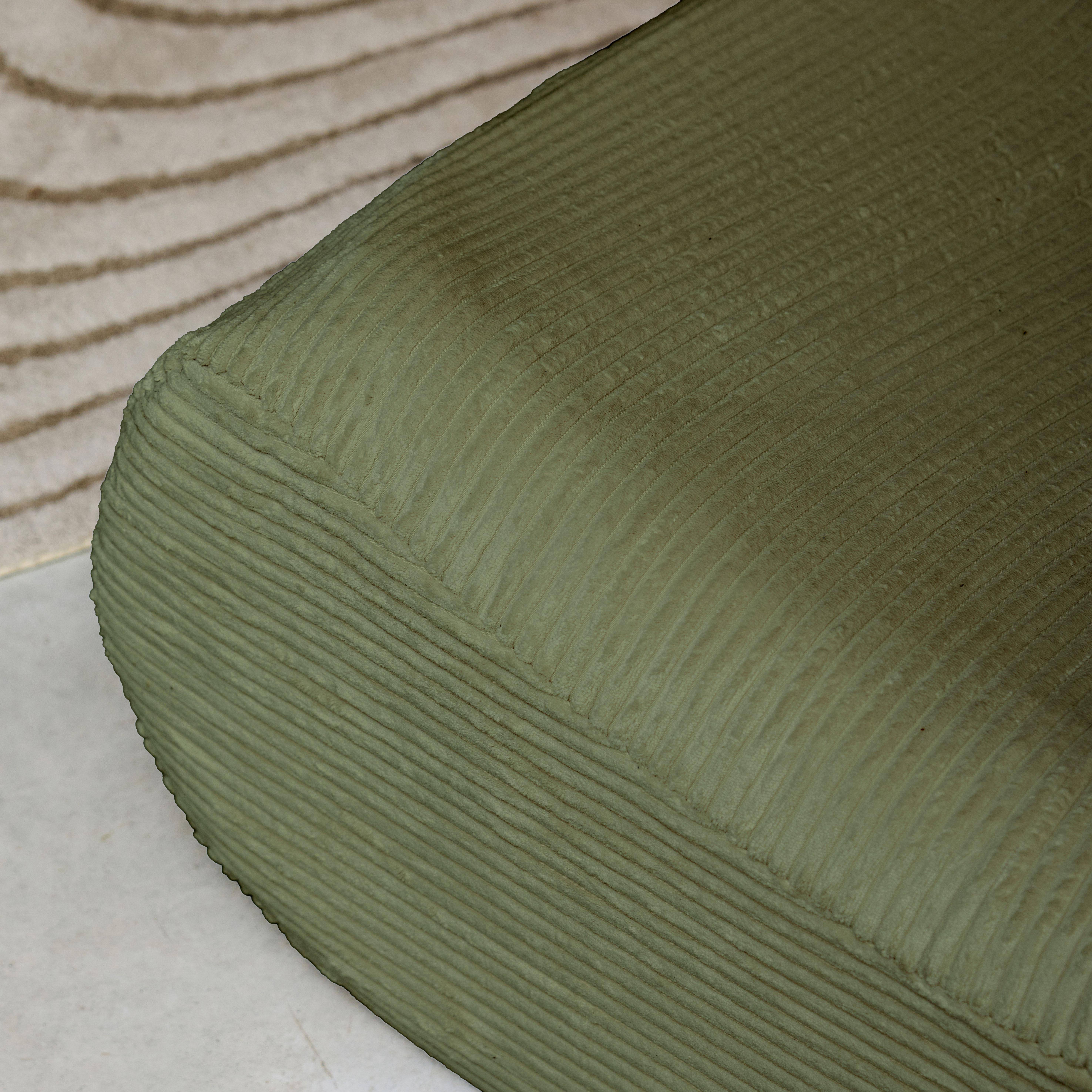 Sessel ohne Armlehne mit Cordbezug 1 Person khaki B 91 x T 105 x H 72 cm - Sokol Photo3