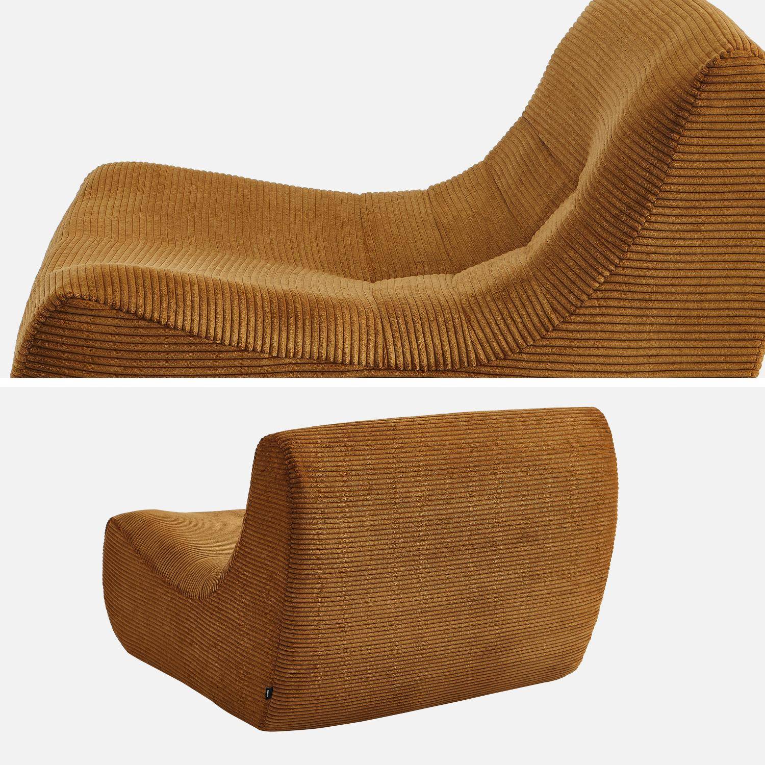 Sillón de pana fina, 1 plaza, Sokol, Mostaza, 91x105x72 cm Photo3
