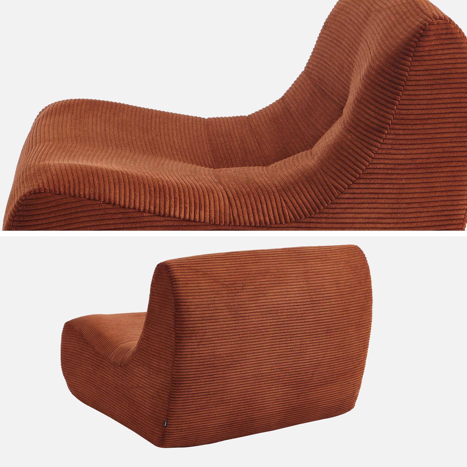 Sillón de pana fina, 1 plaza, Sokol, Terracotta, 91x105x72 cm,sweeek,Photo3