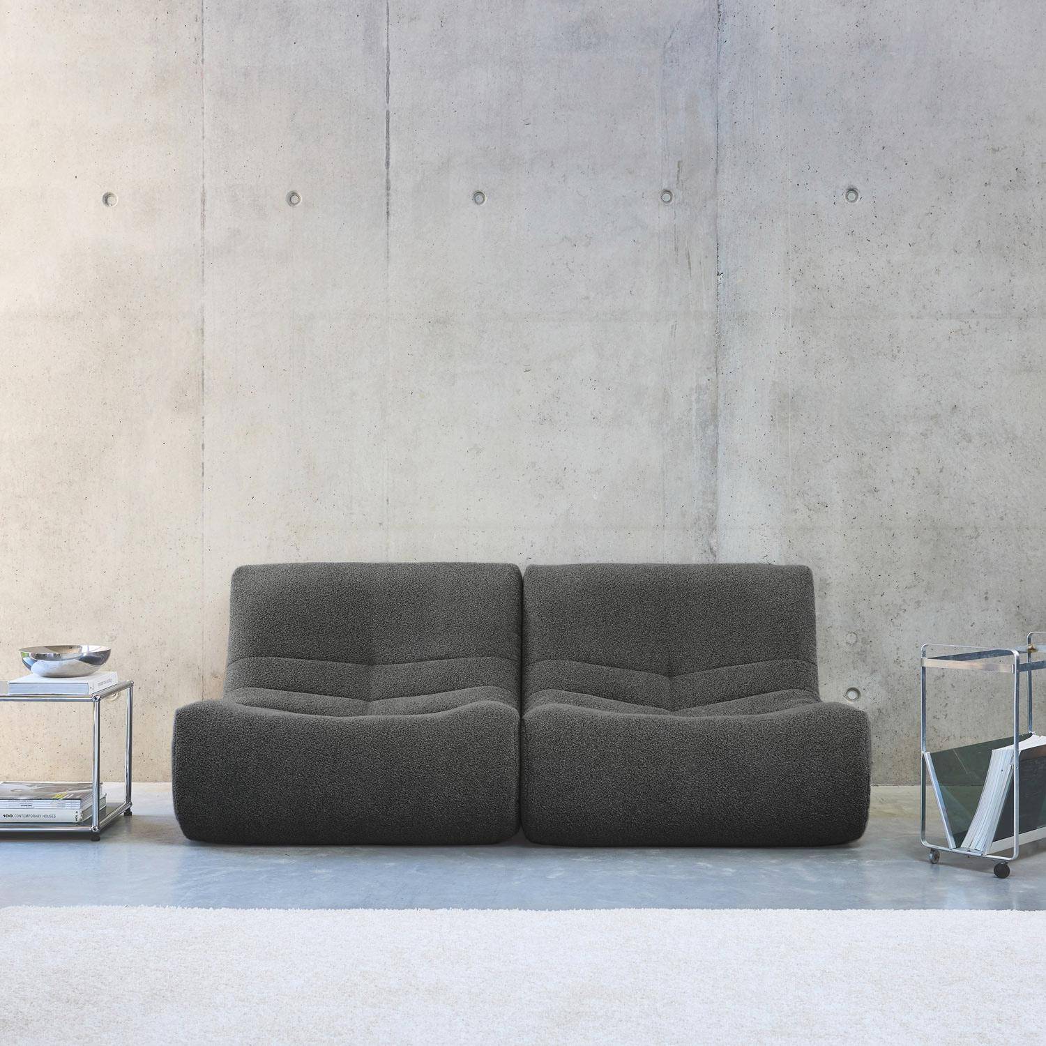 Cadeira modular de 1 lugar bouclé texturizada (Set de 2), Sokol, 91x105x72 cm Photo2