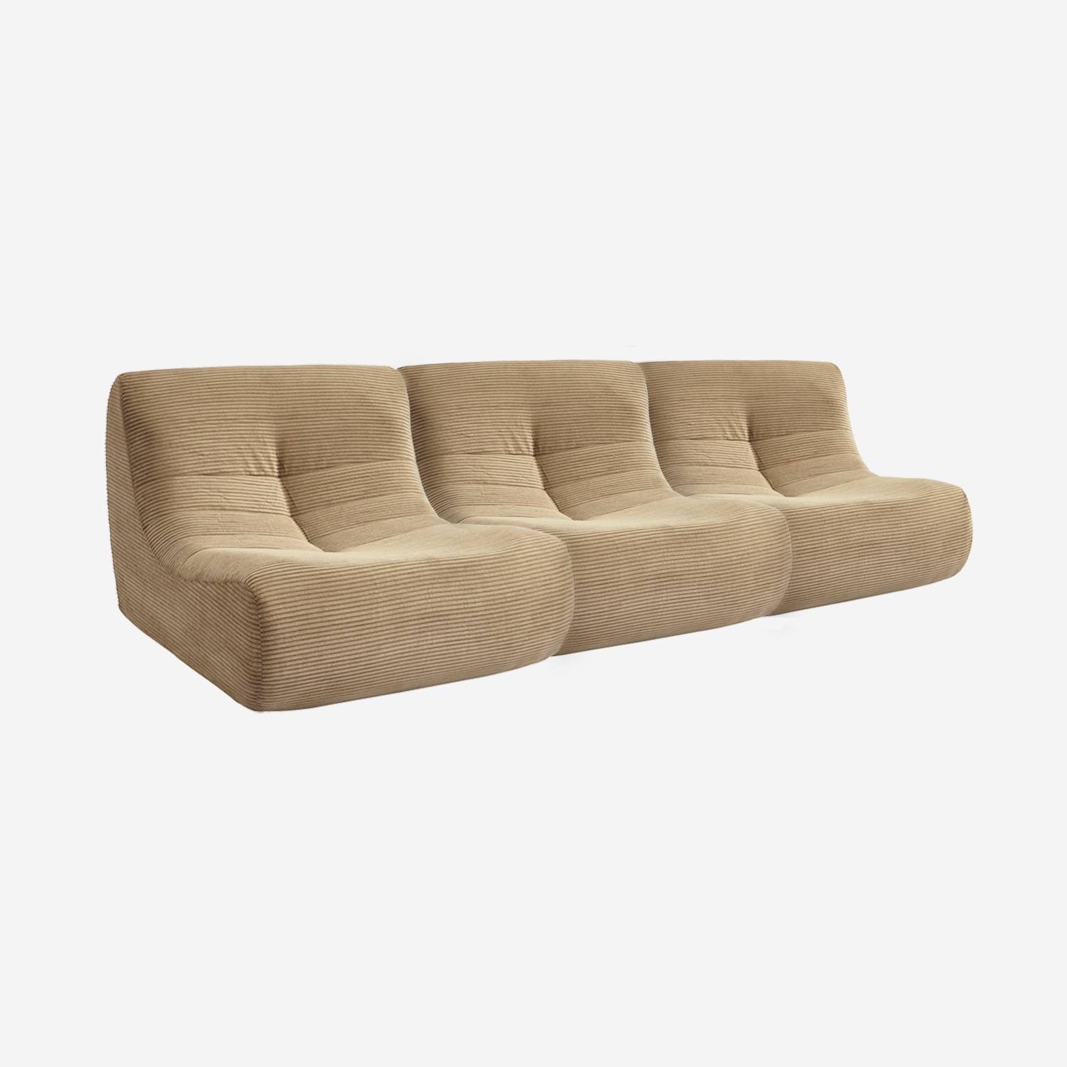 Divano modulare velluto, 3 posti, Talpa