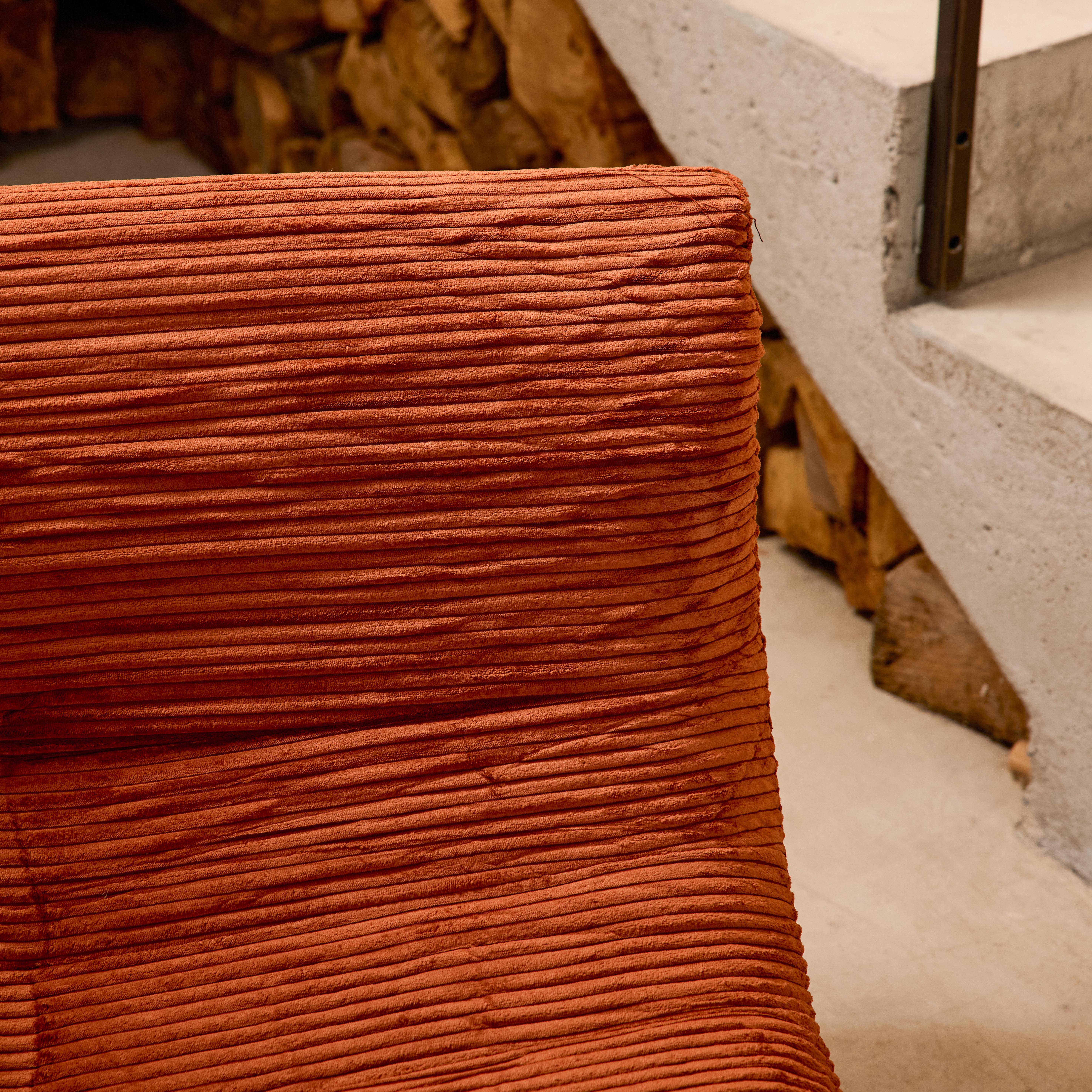 Divano modulare velluto, 3 posti, Sokol velluto, Terracotta, 91x105x72 cm Photo4