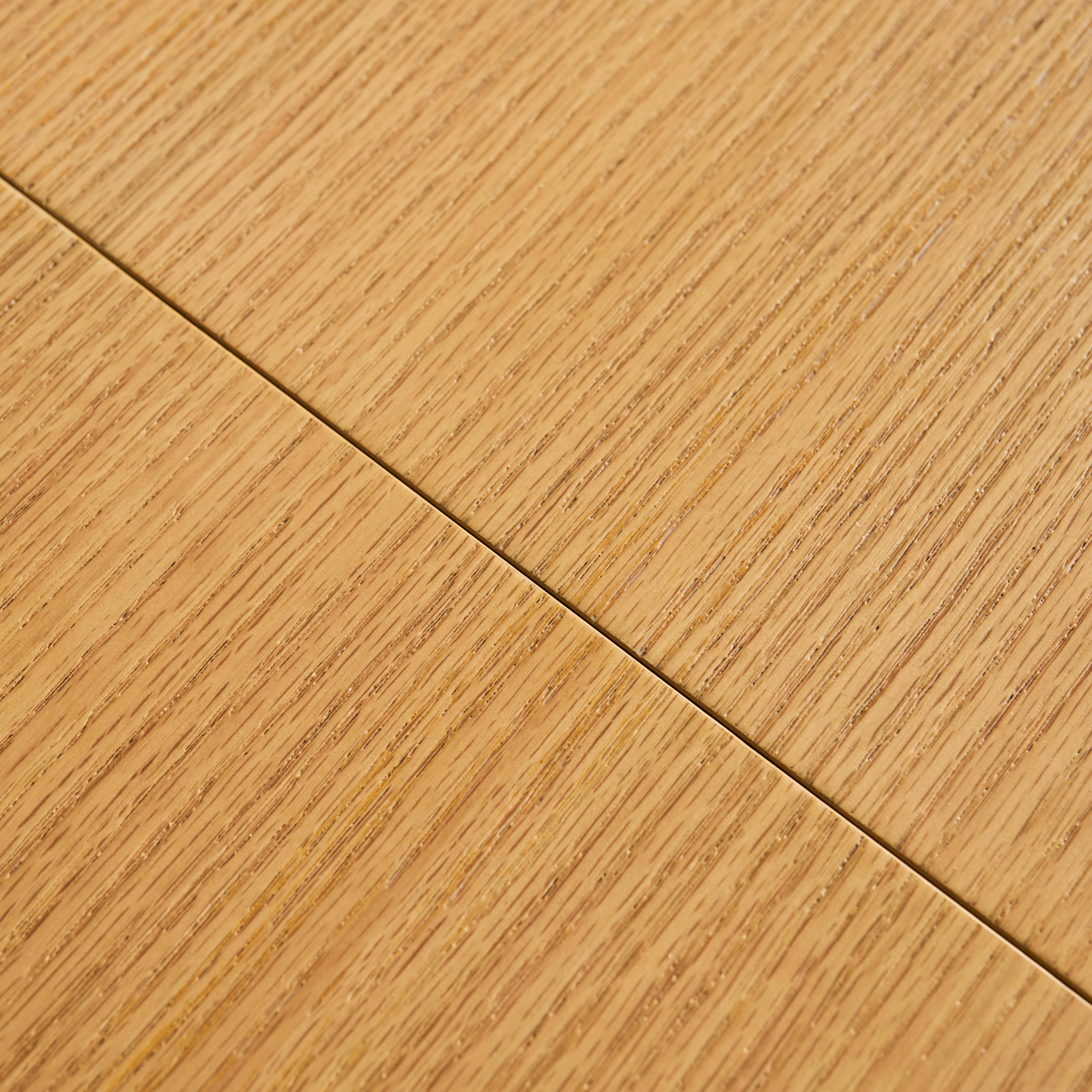 Mesa de comedor rectangular extensible de madera, 6-8 plazas, Albane, Natural, 170x90x76 cm Photo7