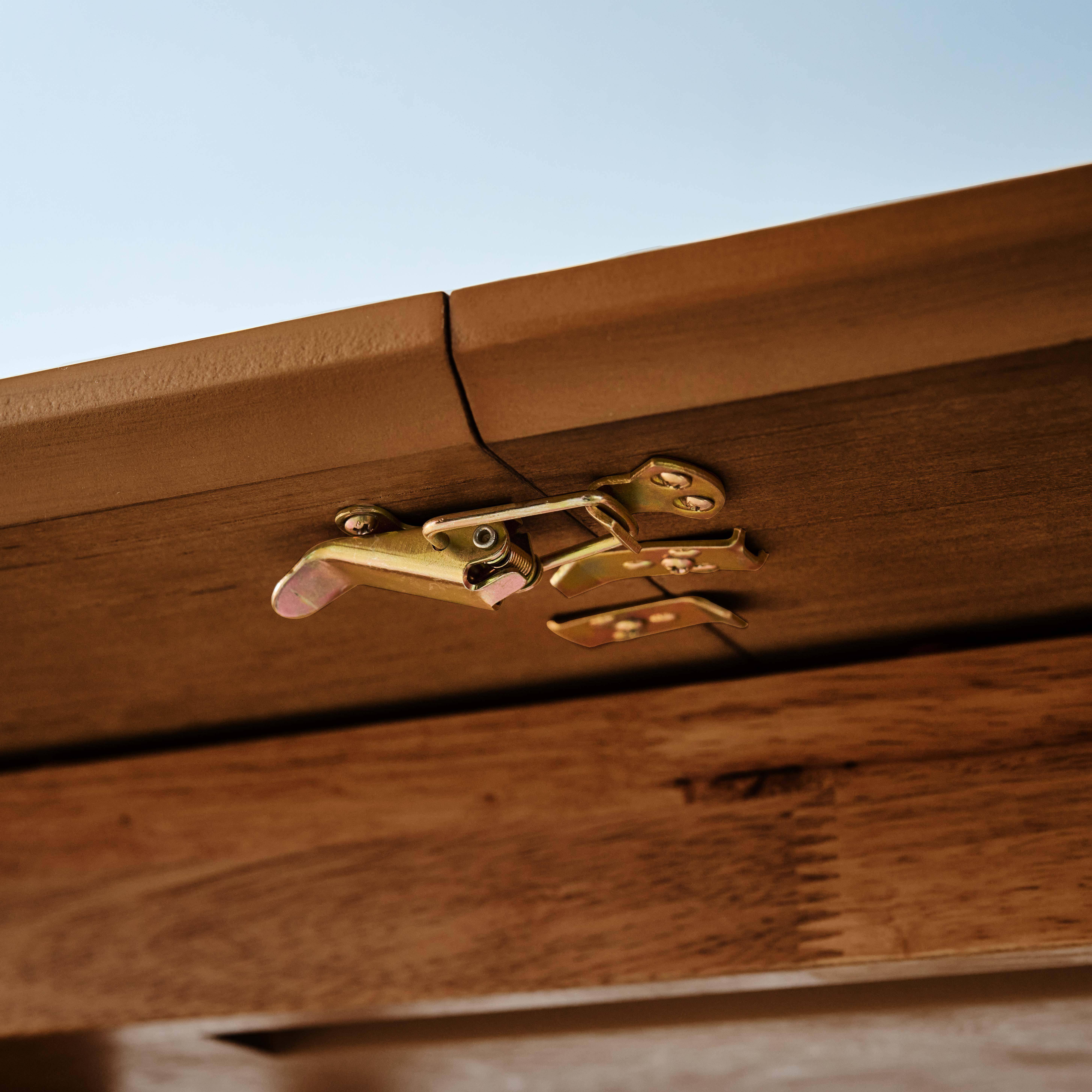 Tavolo da pranzo rettangolare allungabile in legno di hevea e impiallacciatura di rovere 6-8 posti, Albane, Marrone, 170x90x76 cm Photo8