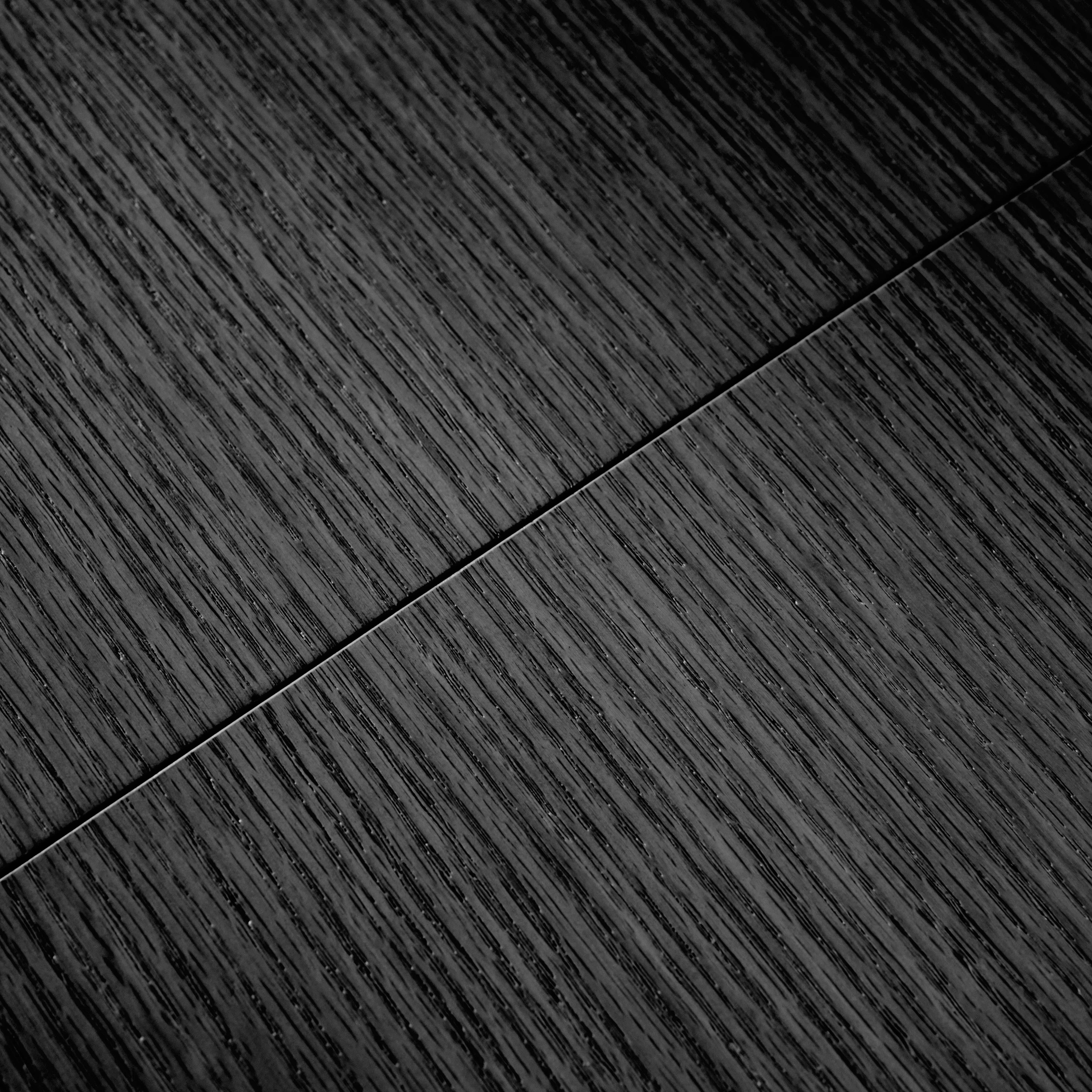 Tavolo da pranzo rettangolare allungabile in legno di hevea e impiallacciatura di rovere 6-8 posti, Albane, Nero, 170x90x76 cm Photo7