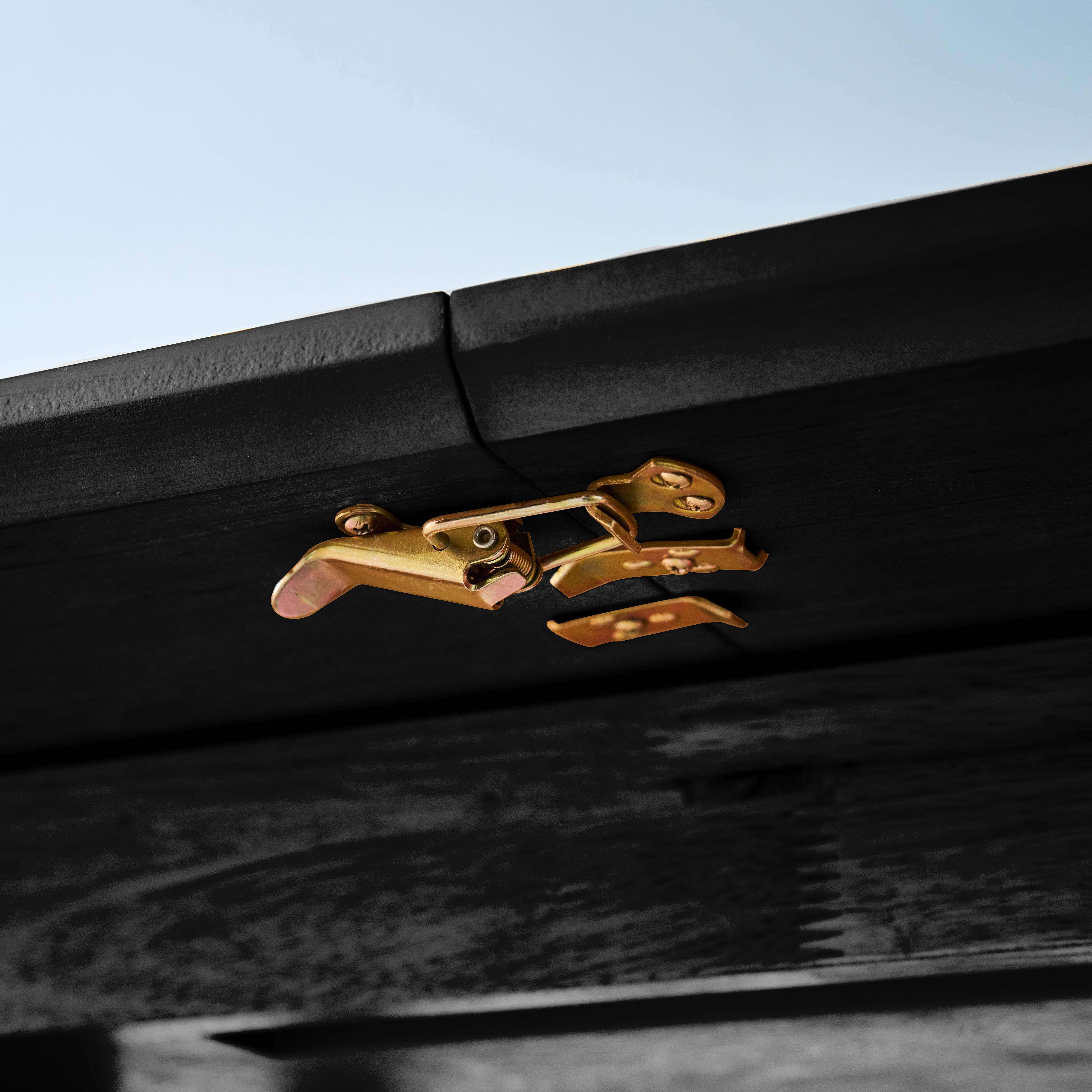 Tavolo da pranzo rettangolare allungabile in legno di hevea e impiallacciatura di rovere 6-8 posti, Albane, Nero, 170x90x76 cm,sweeek,Photo8