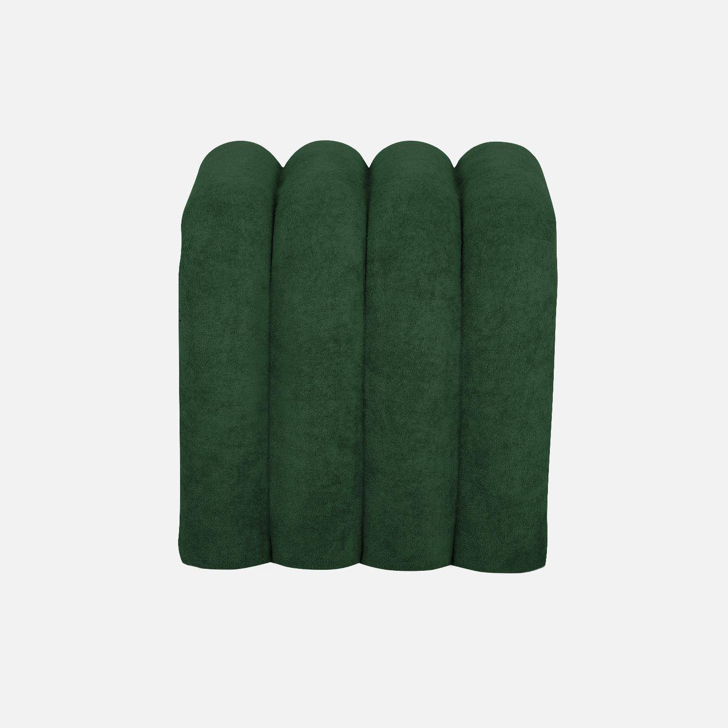 Set di 2 pouf contemporanei, tessuto, Ito, Verde scuro, 40x38x40 cm Photo4