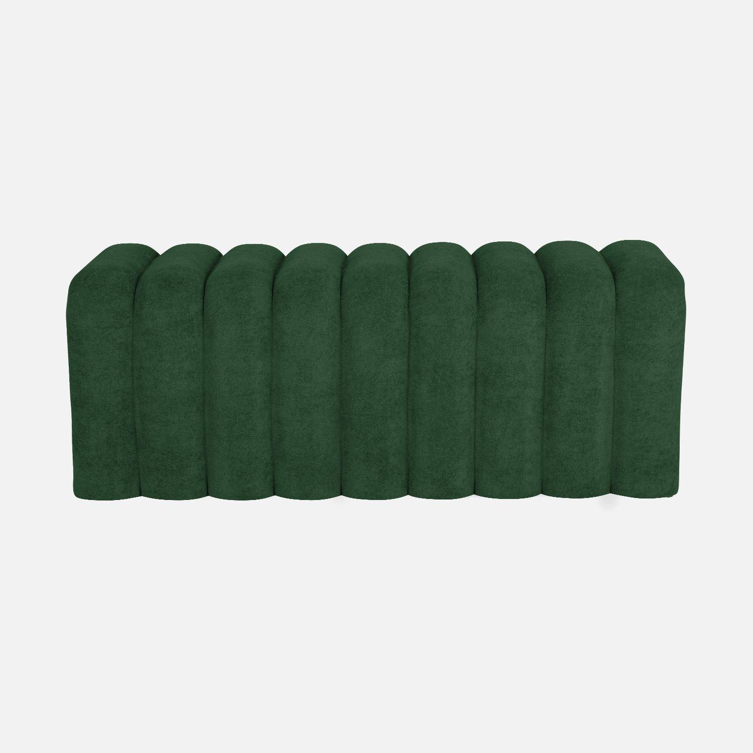 Banco, pie de cama contemporáneo de tela, Ito, Verde oscuro, 114x40x45 cm,sweeek,Photo2