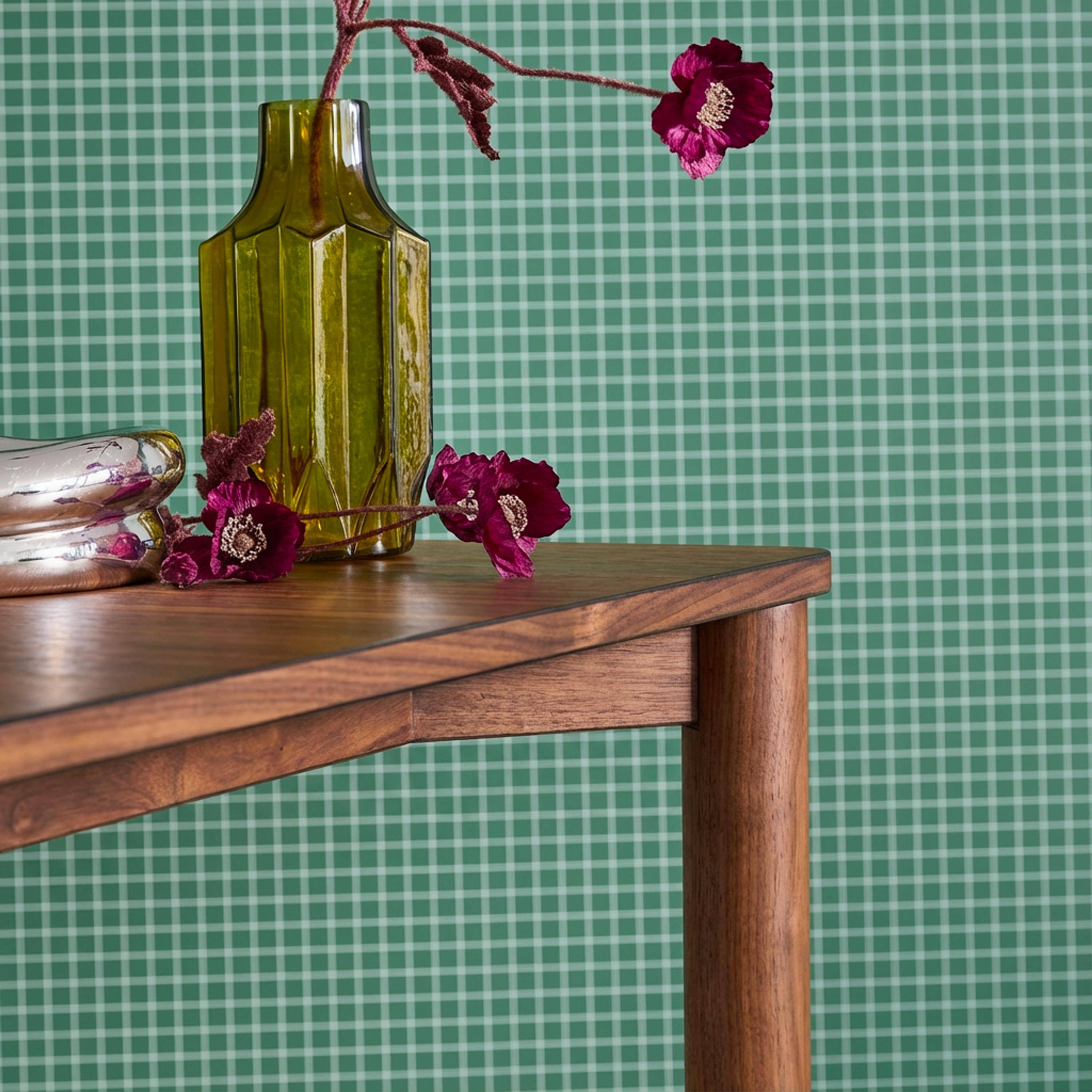 Rechthoekige eettafel rubberhout en eikenfineer 6 plaatsen walnoot - 180 x 100 x 75 cm - Solene,sweeek,Photo4