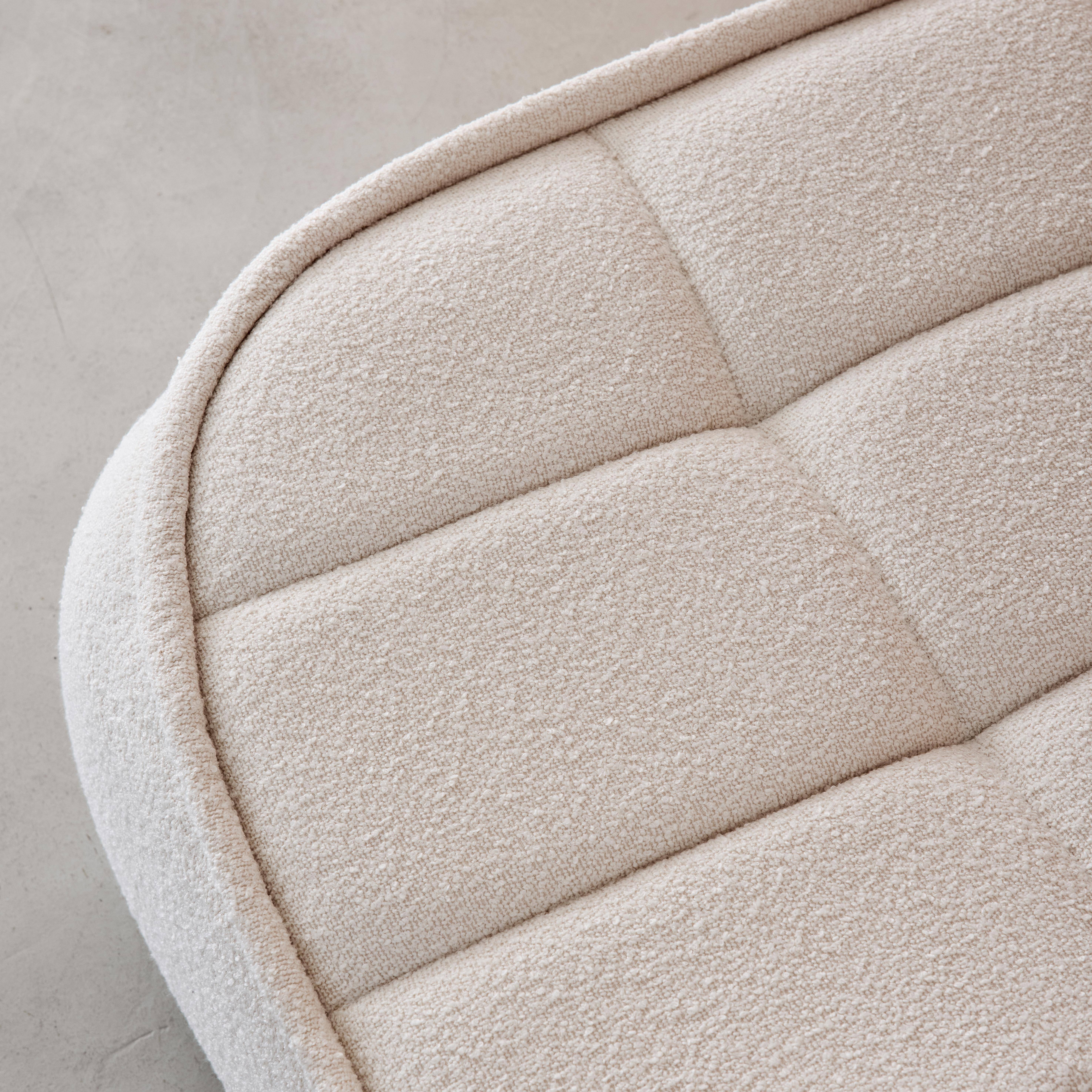 Sessel mit strukturiertem Bouclébezug, antikweiß B 93 x T 104 x H 85 cm - Boni Photo3