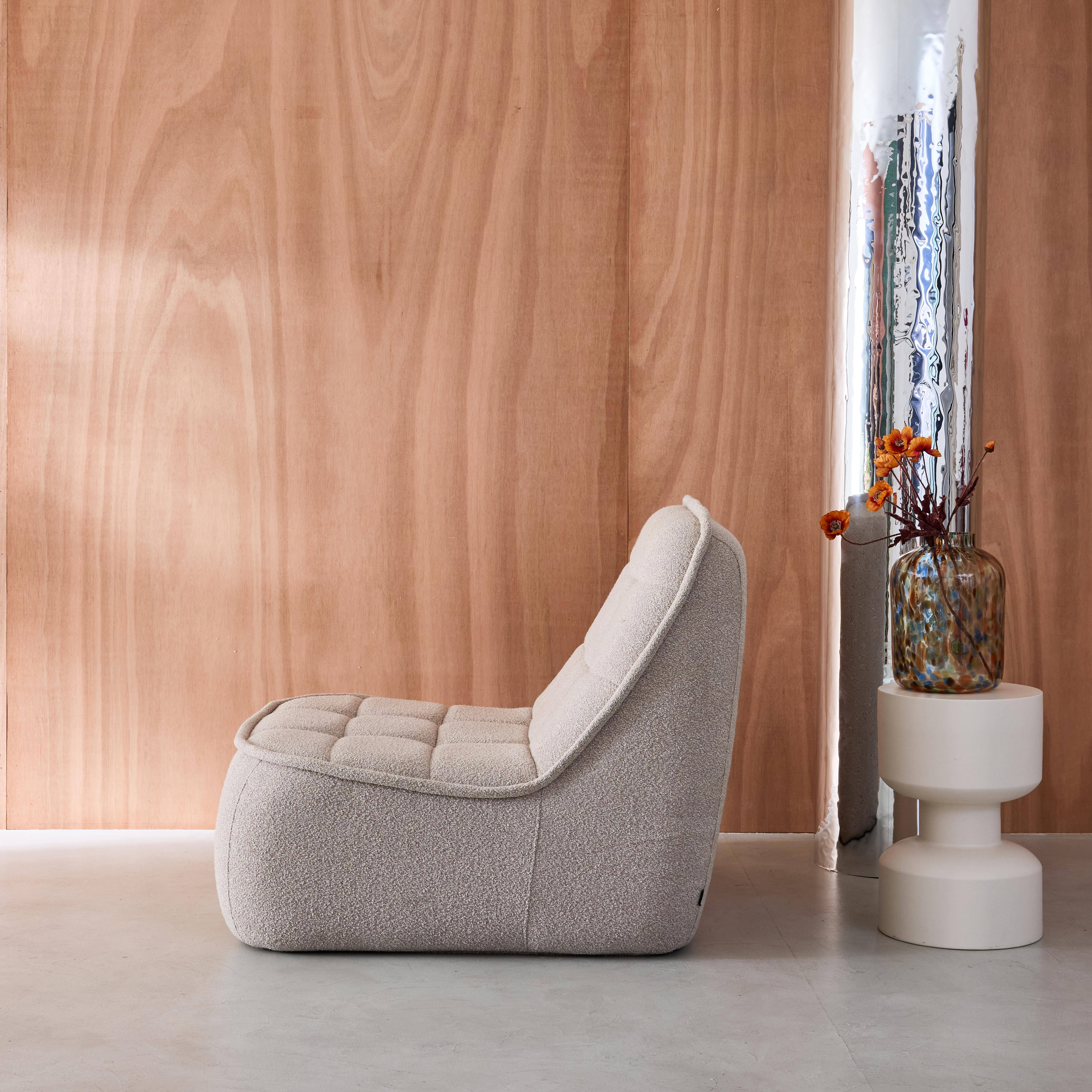 Sessel mit strukturiertem Bouclébezug, beige B 93 x T 104 x H 85 cm - Boni,sweeek,Photo2