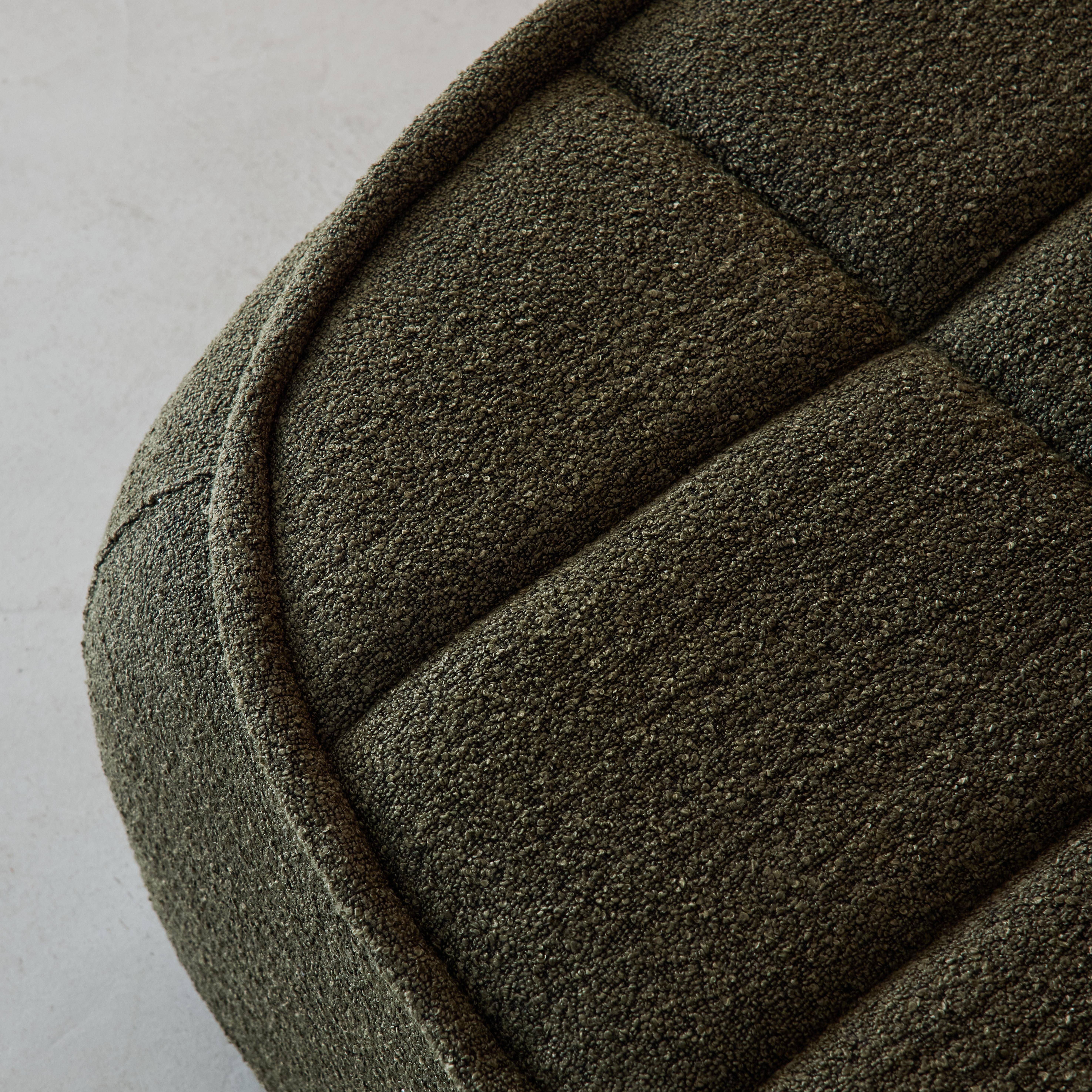 Sessel mit strukturiertem Bouclébezug, khaki B 93 x T 104 x H 85 cm - Boni,sweeek,Photo3