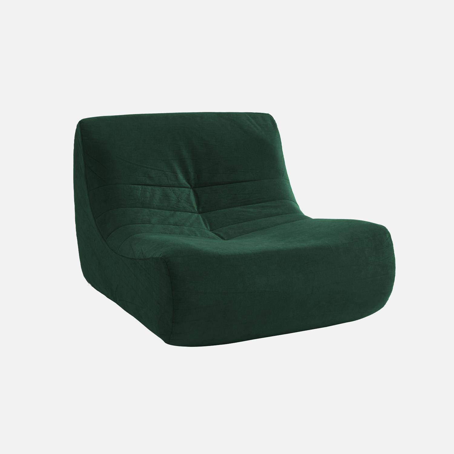 Sillón de terciopelo, 1 plaza, Sokol, Verde, 91x105x72 cm,sweeek,Photo1