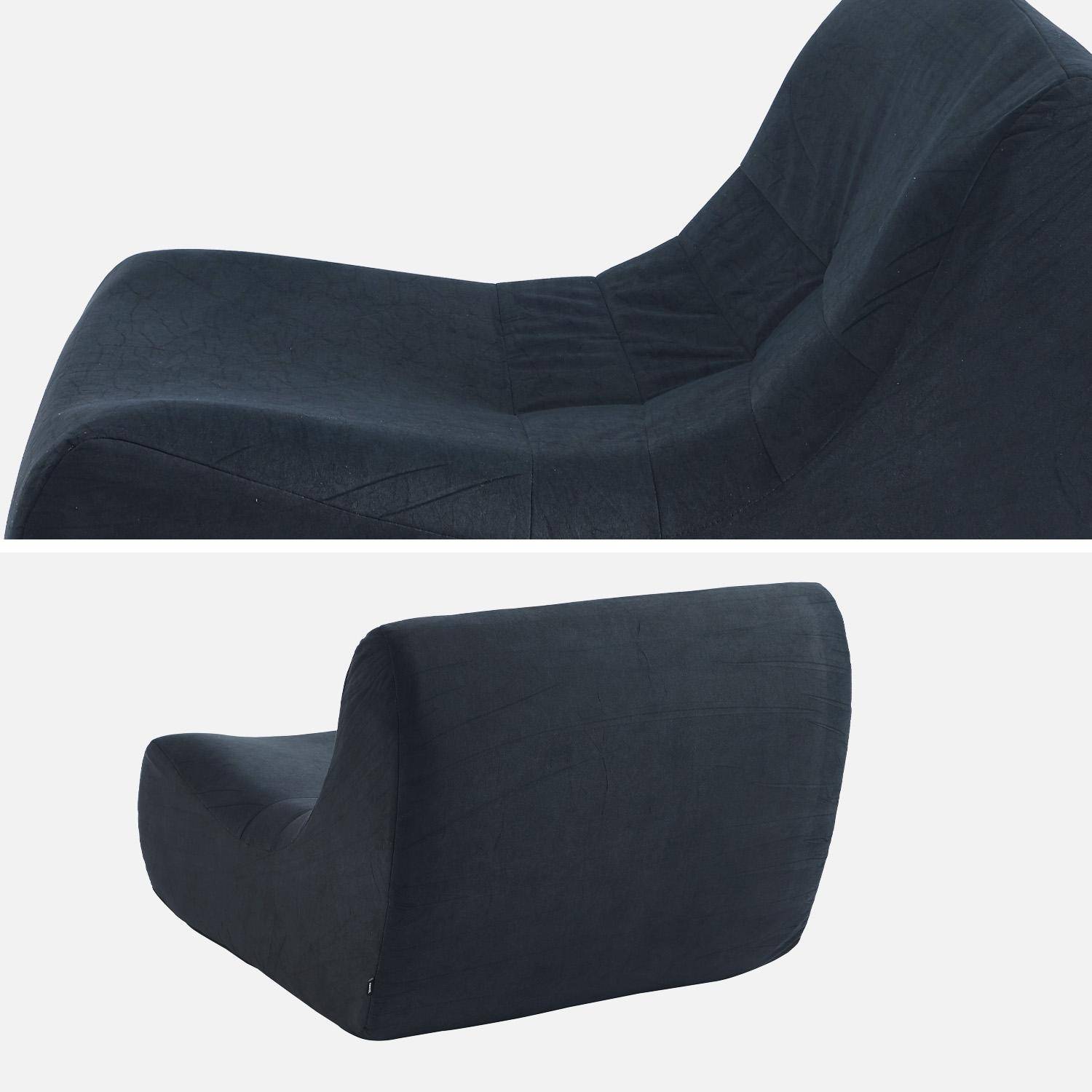 Sillón de terciopelo, 1 plaza, Sokol, Azul oscuro, 91x105x72 cm Photo3