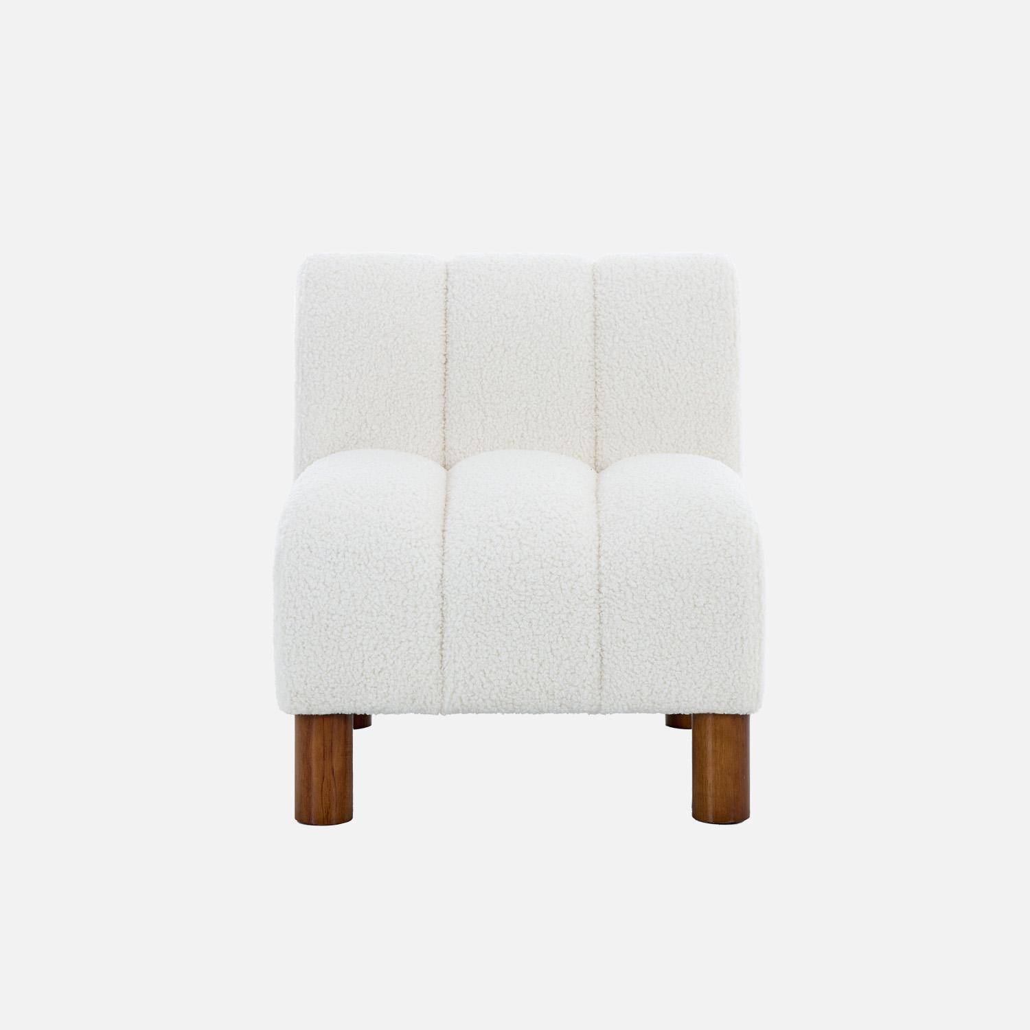 Silla infantil de madera de hevea y borreguito, Angel Kids, Blanco, 47x56.5x52.5 cm Photo2